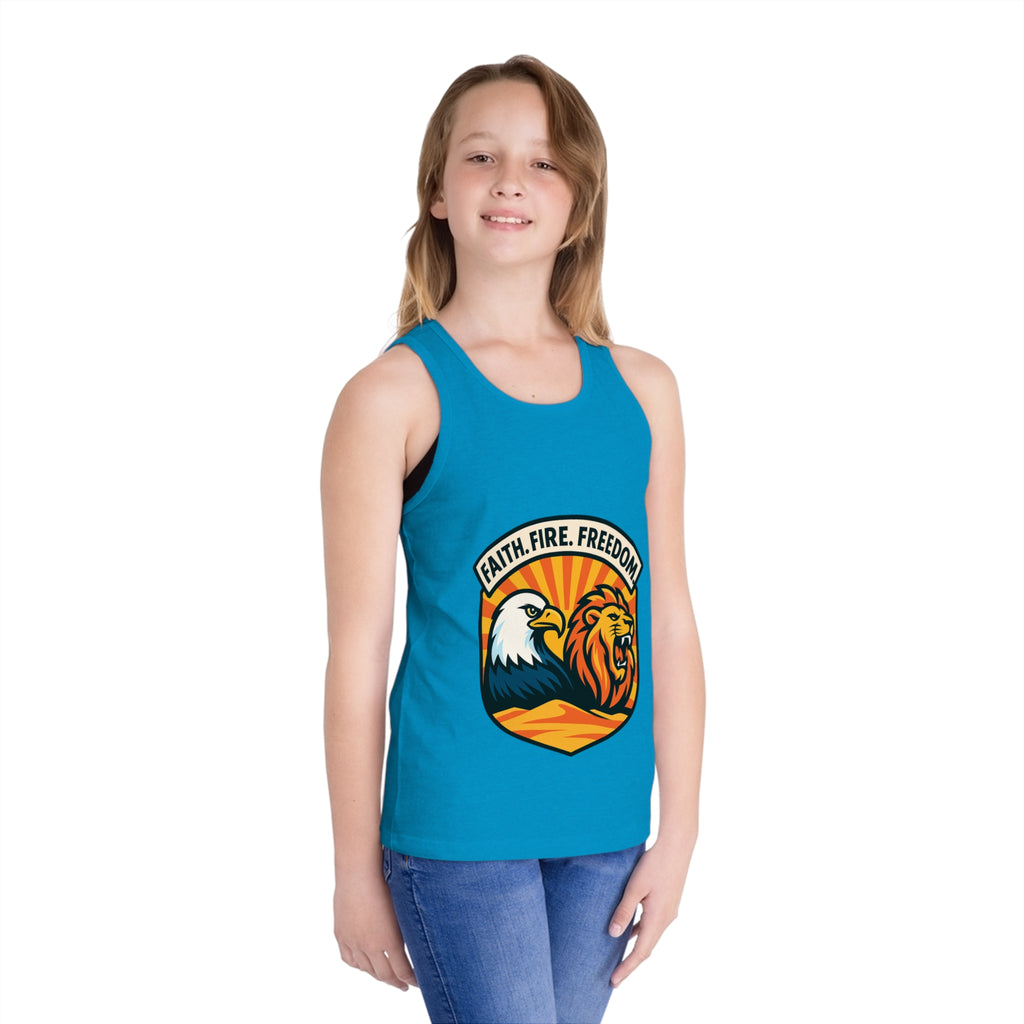 Lions Eagles Rise Kid's Jersey Tank Top - American Zionist