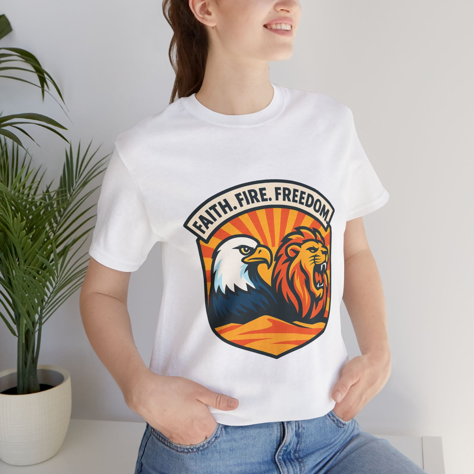 Lions Eagles Rise Unisex Jersey T-Shirt - American Zionist