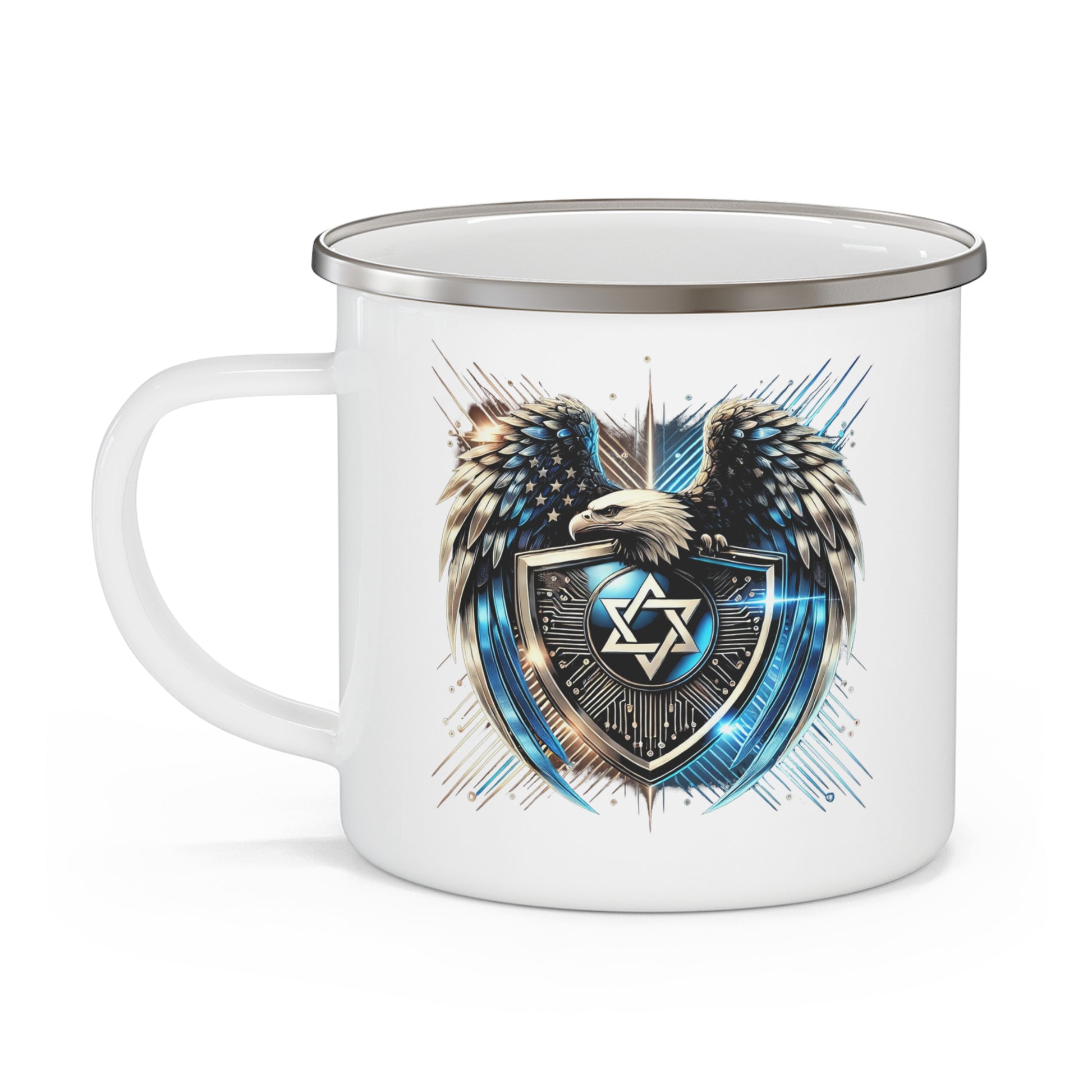 Wings of Zion Enamel Camping Mug - American Zionist