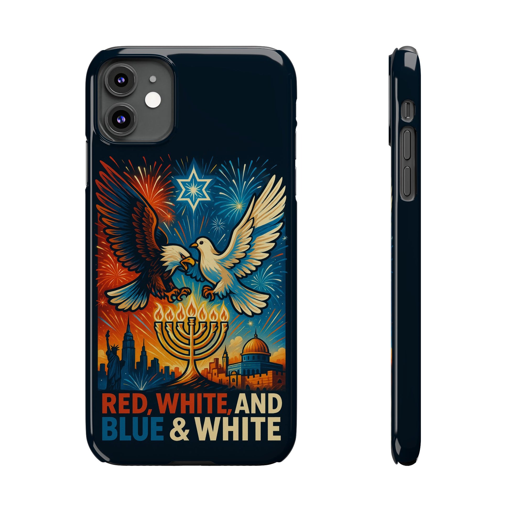 Red White and Blue Slim Phone Cases - American Zionist