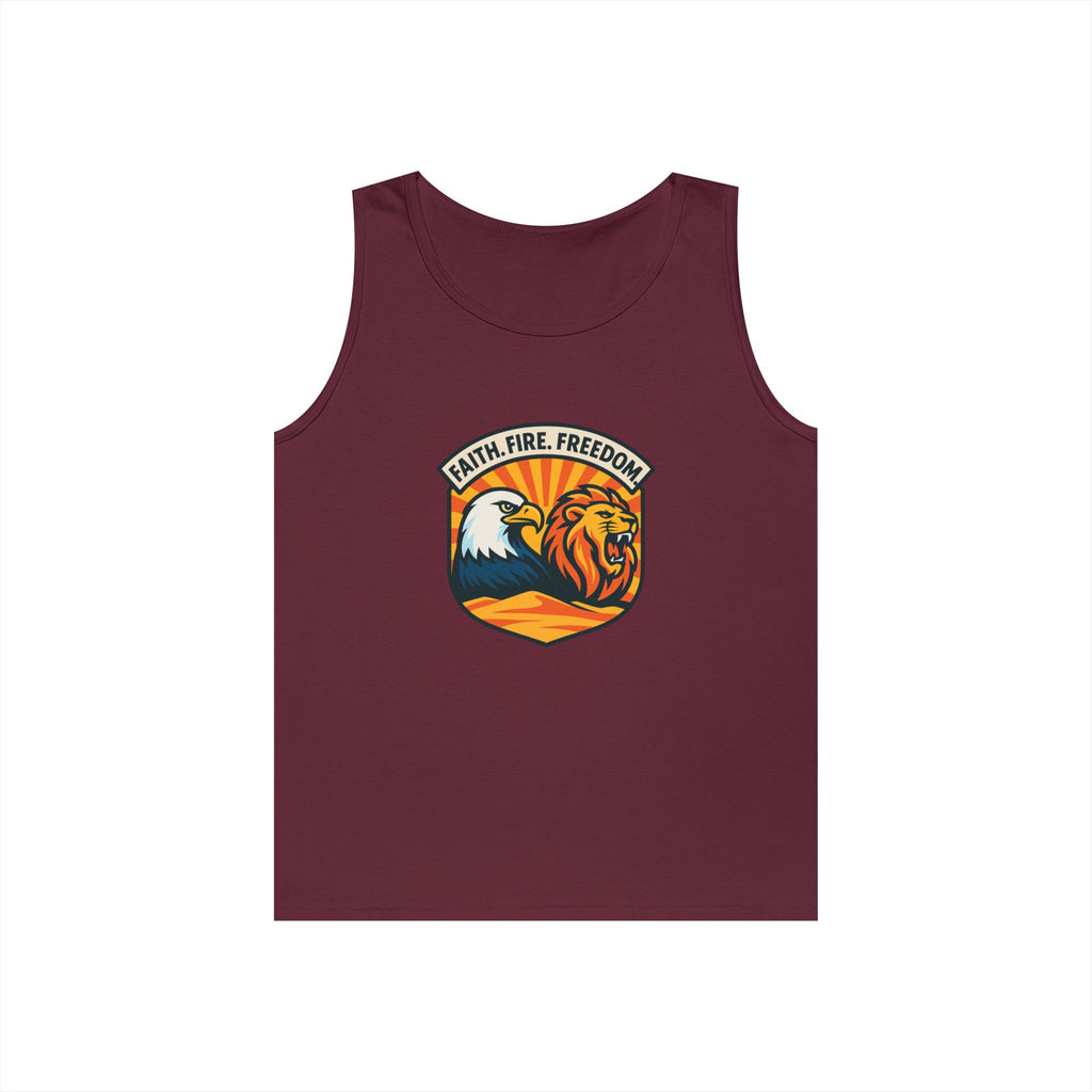 Lions Eagles Rise Unisex Heavy Cotton Tank Top - American Zionist