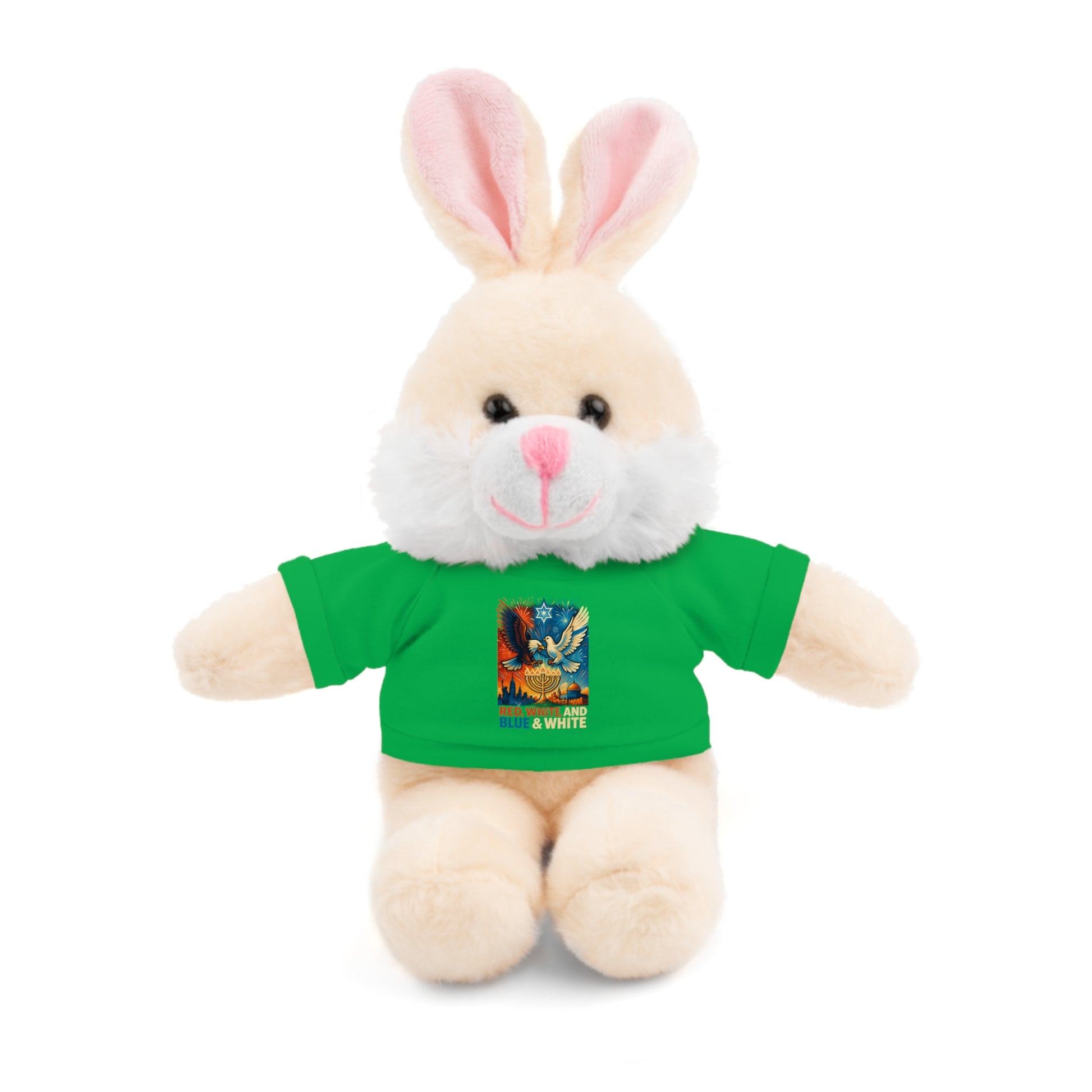 Red White and Blue Stuffed Animals with Tee - American Zionist