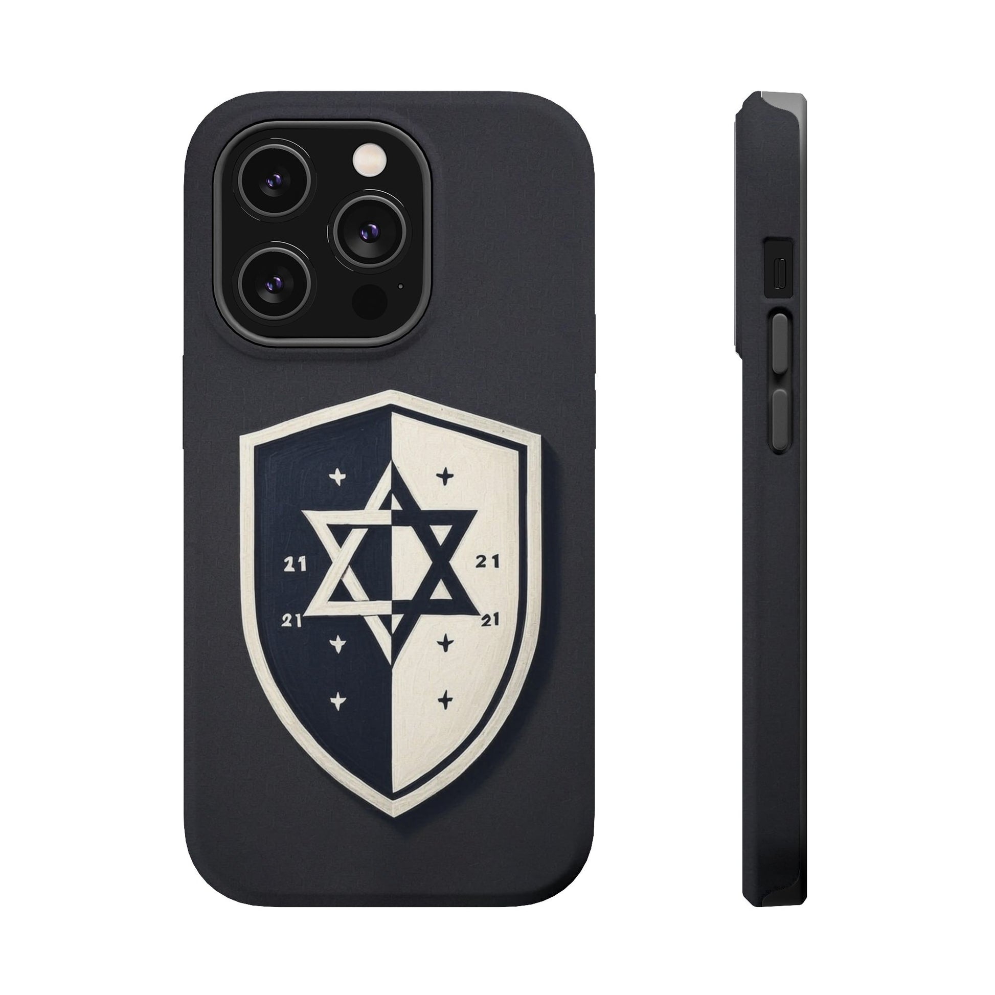 Black and White Shield Magnetic Tough Cases - American Zionist