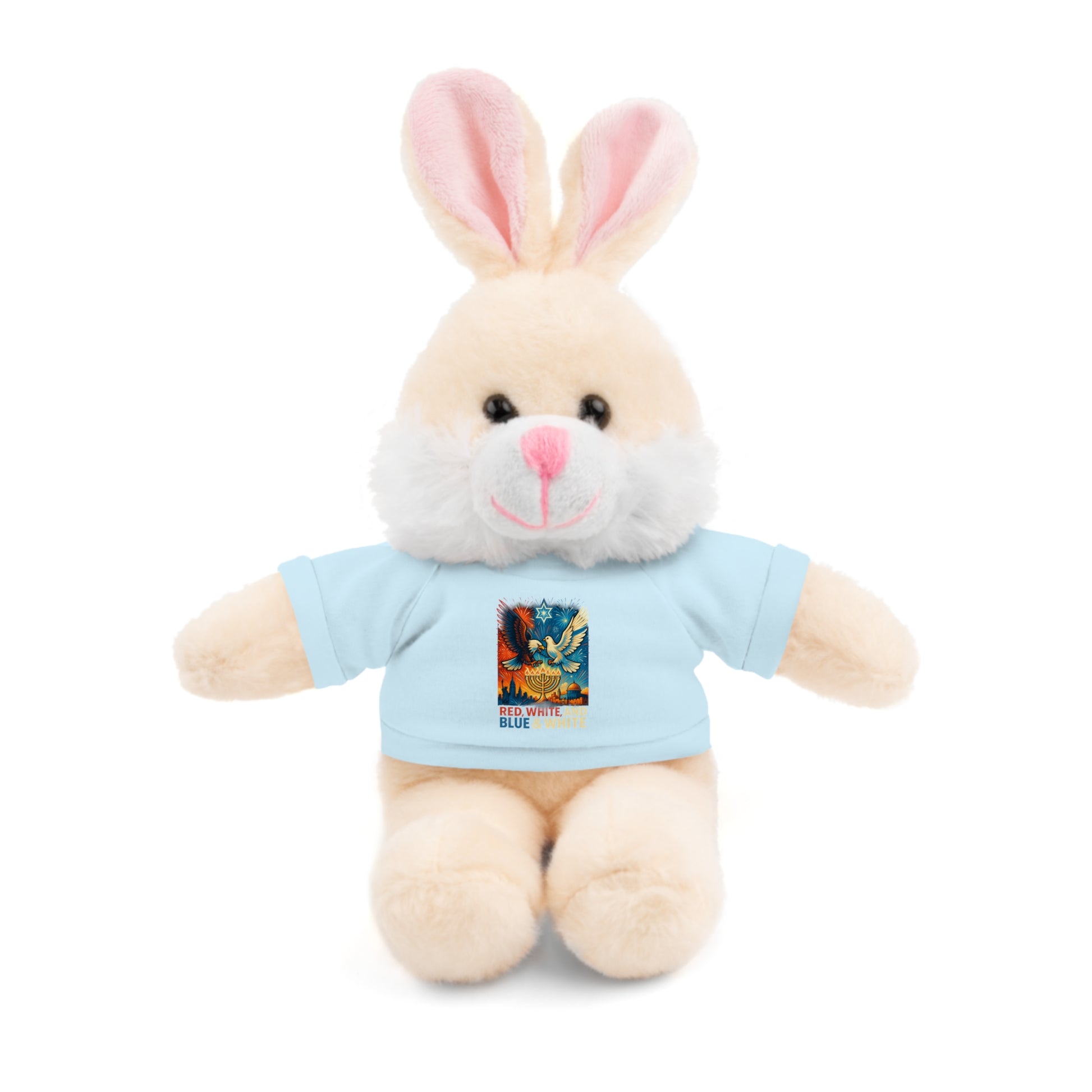 Red White and Blue Stuffed Animals with Tee - American Zionist