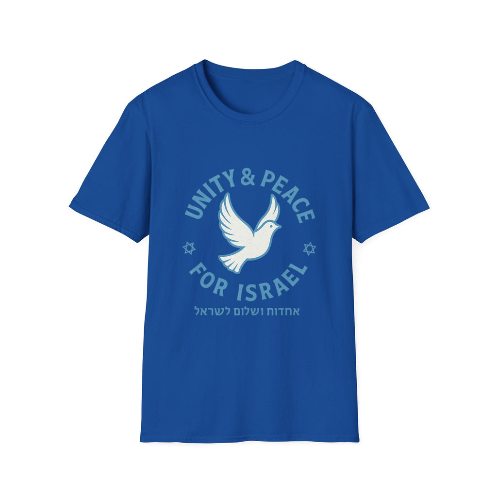 Unity Peace For Israel Unisex Softstyle T-Shirt - American Zionist