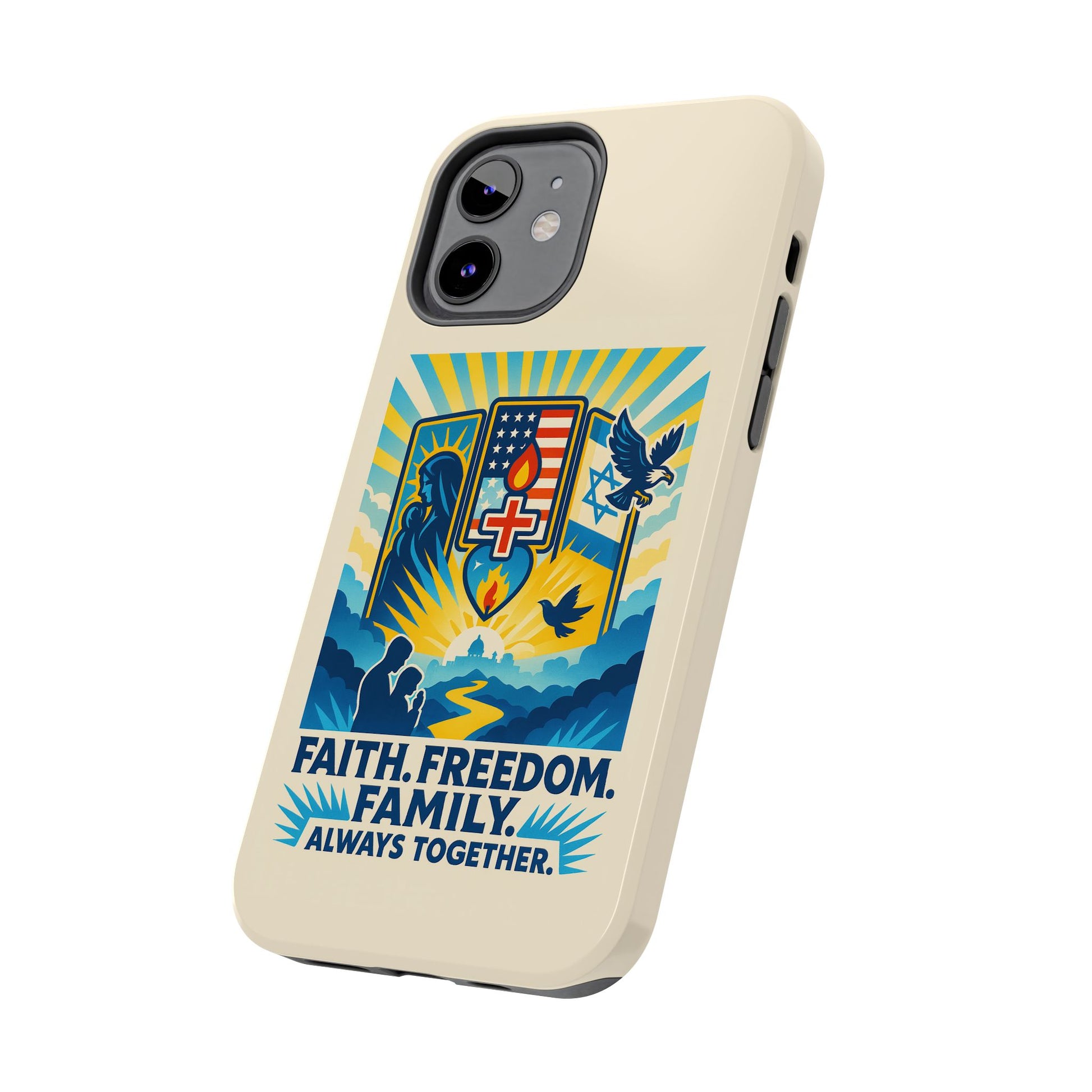 Faith Freedom Family Tough Phone Cases - American Zionist