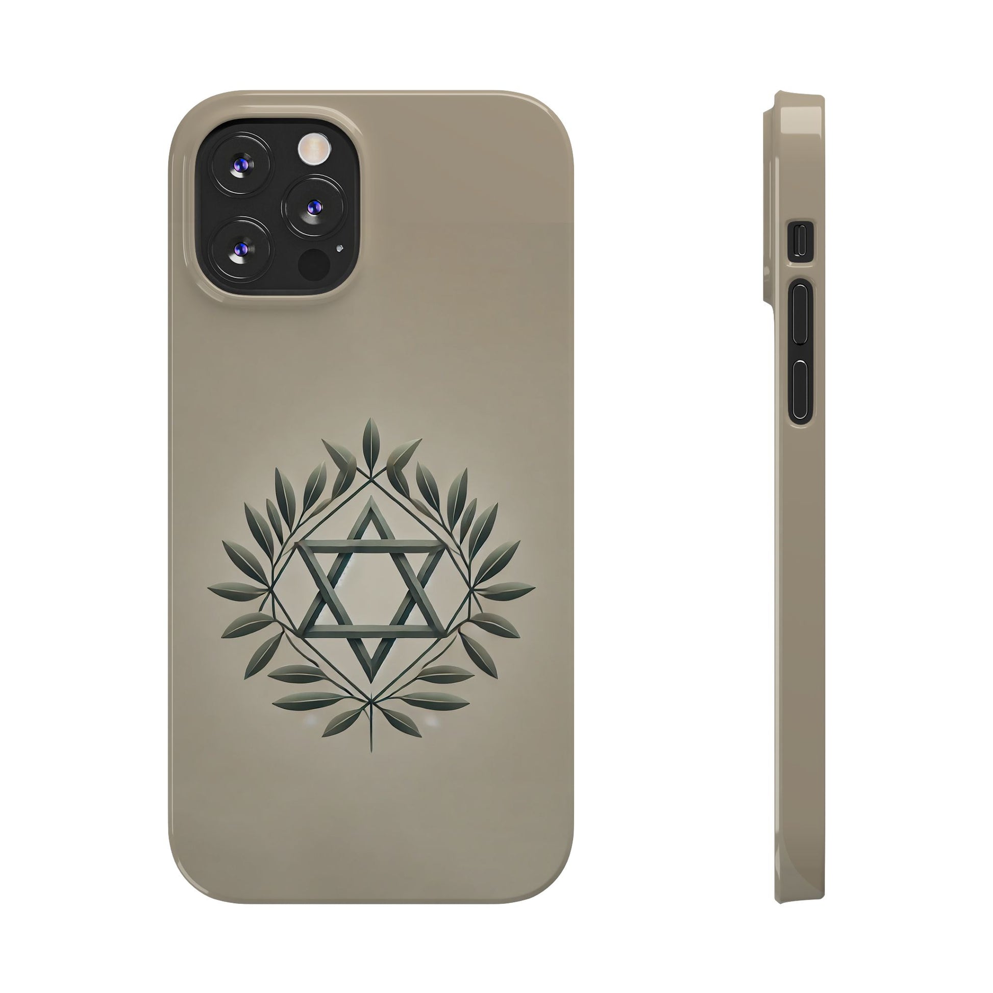 Olive and Star of David Slim Phone Cases - American Zionist