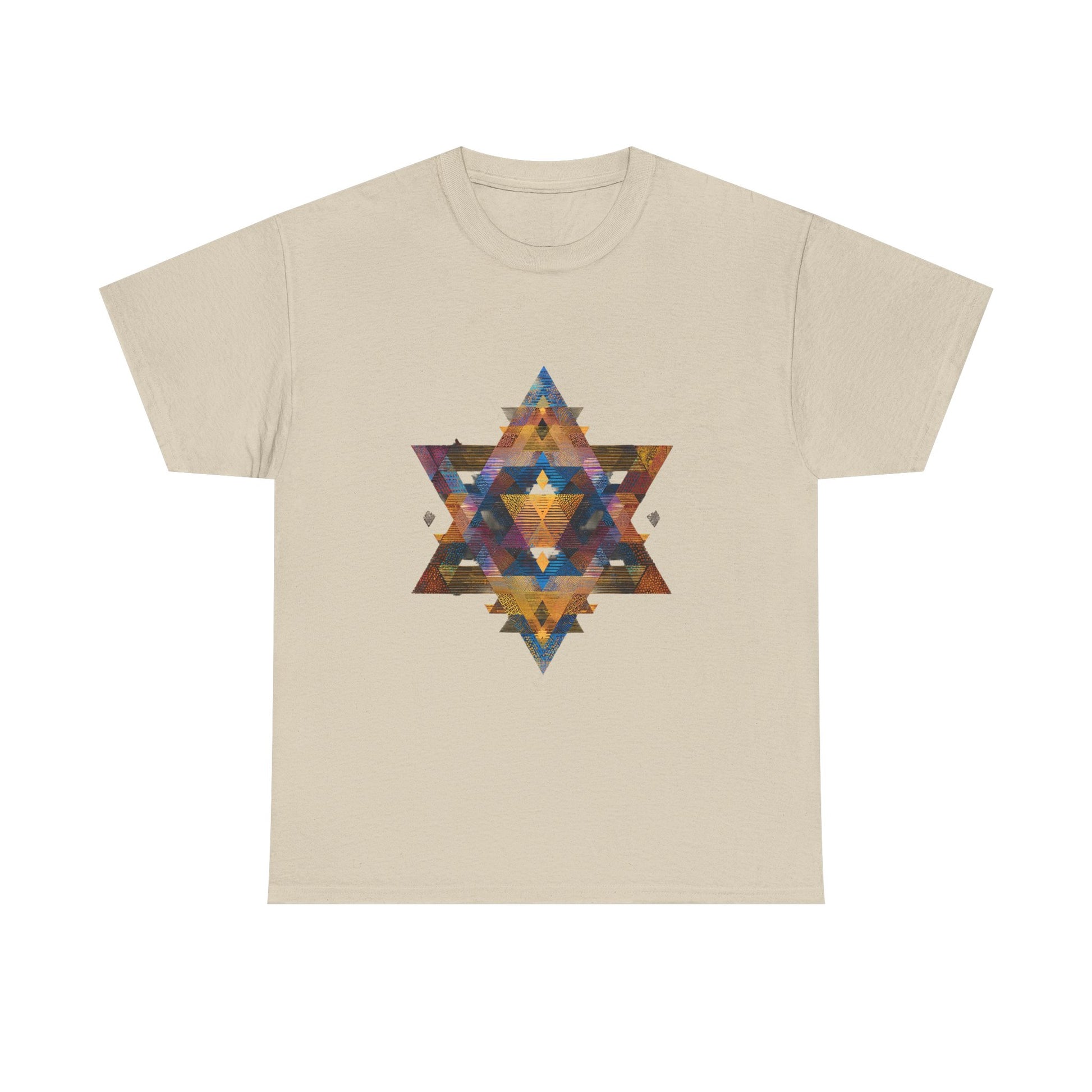 Star of David Geometric Unisex Heavy Cotton Tee - American Zionist