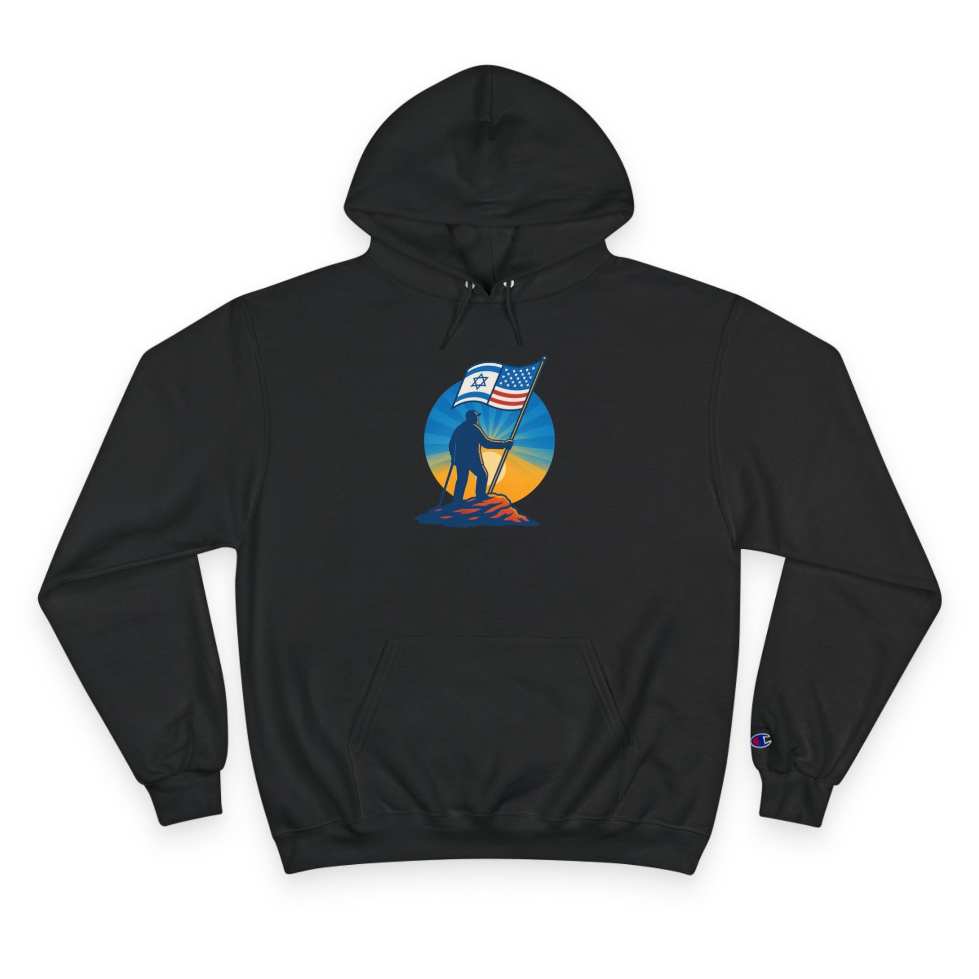 Grandpa Stands Tall Champion Hoodie - American Zionist