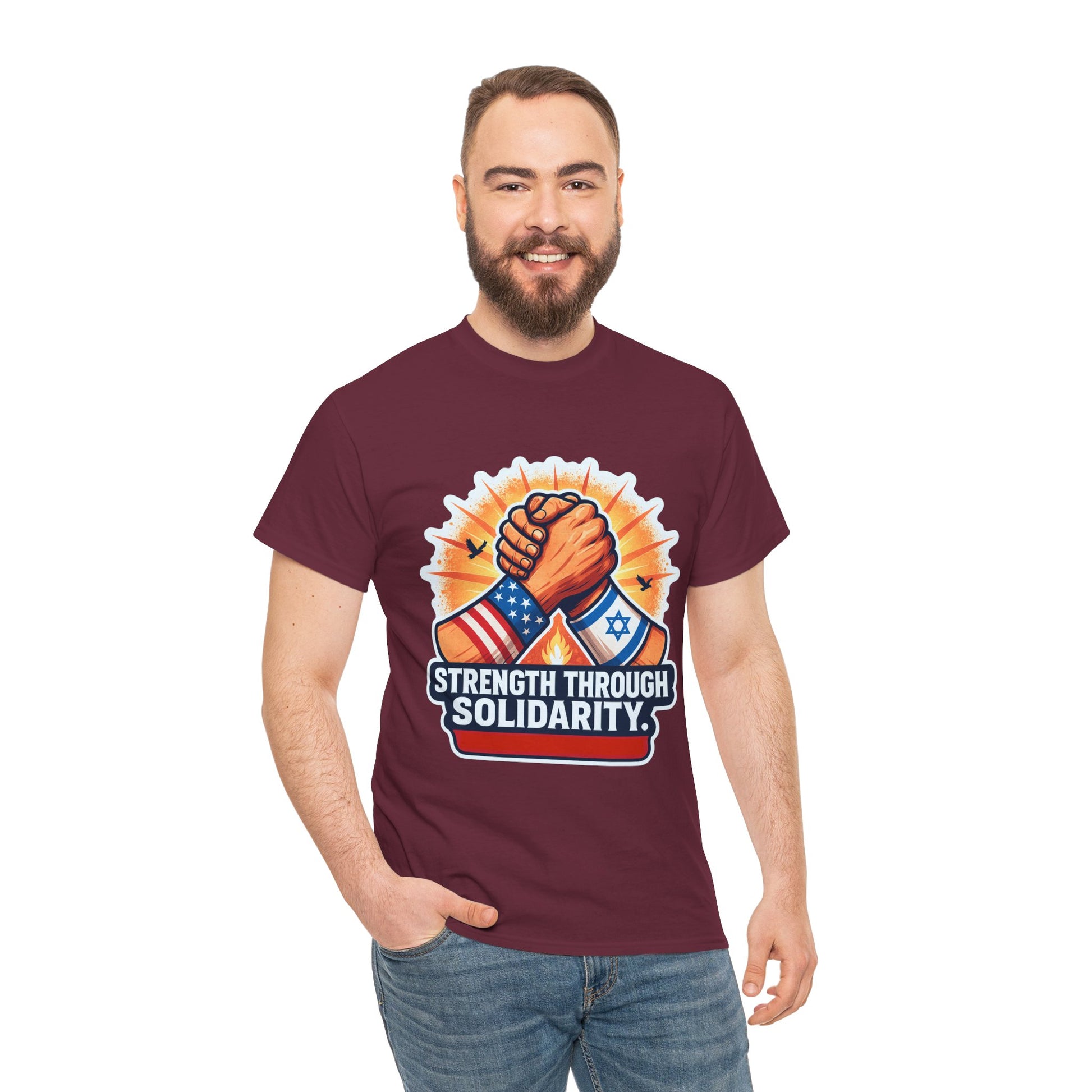 Strength Through Solidarity Unisex Heavy Cotton Tee - American Zionist