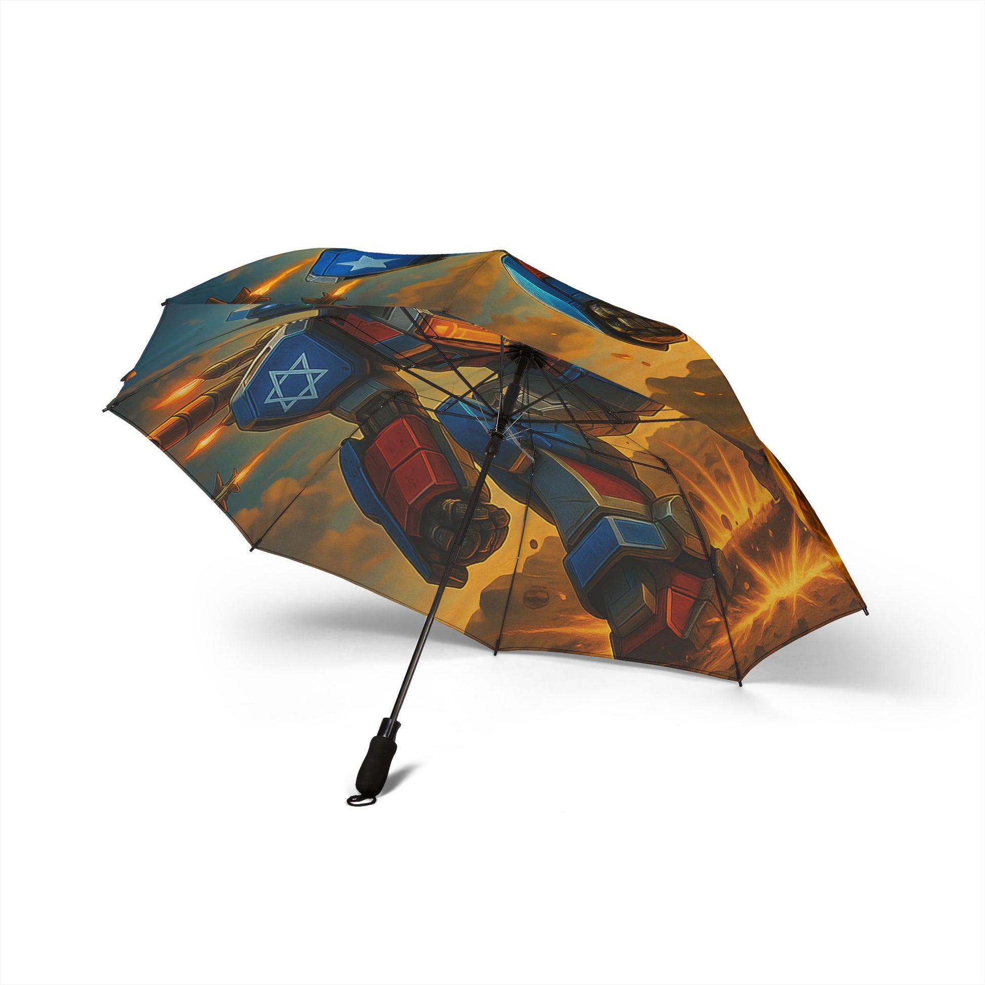 Zion Prime Semi - Automatic Foldable Umbrella - American Zionist