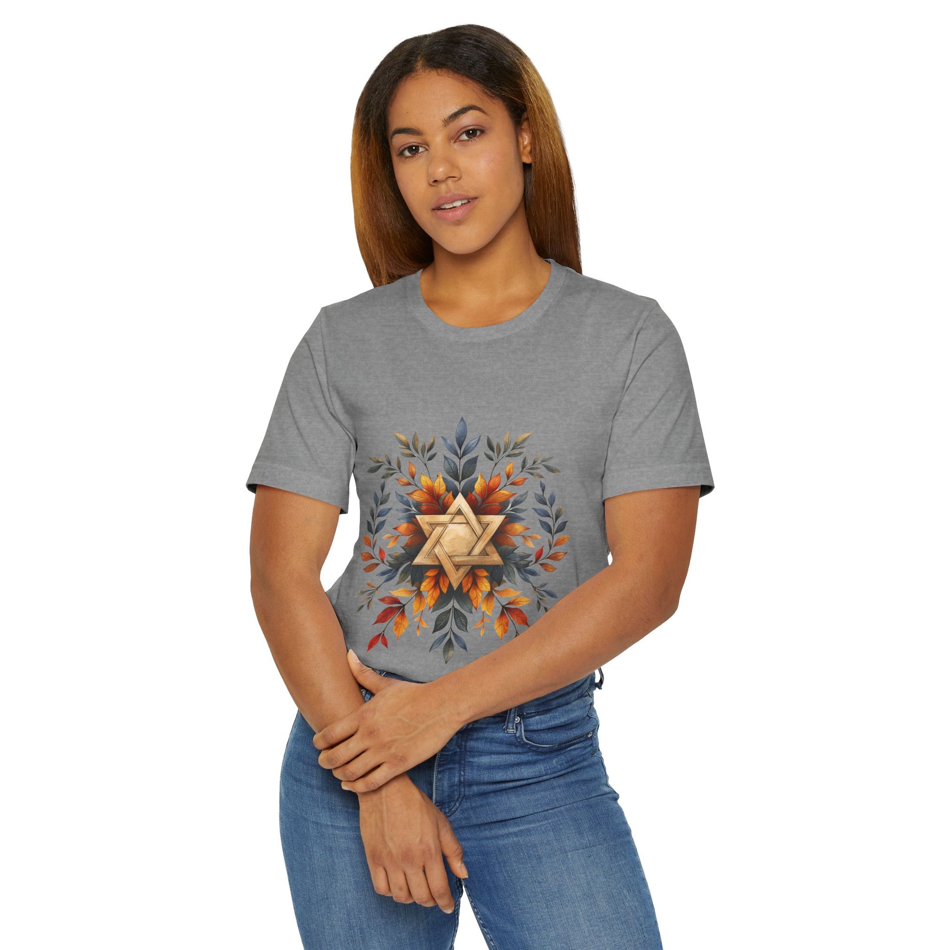 Star of David Wreath Unisex Jersey T-Shirt - American Zionist