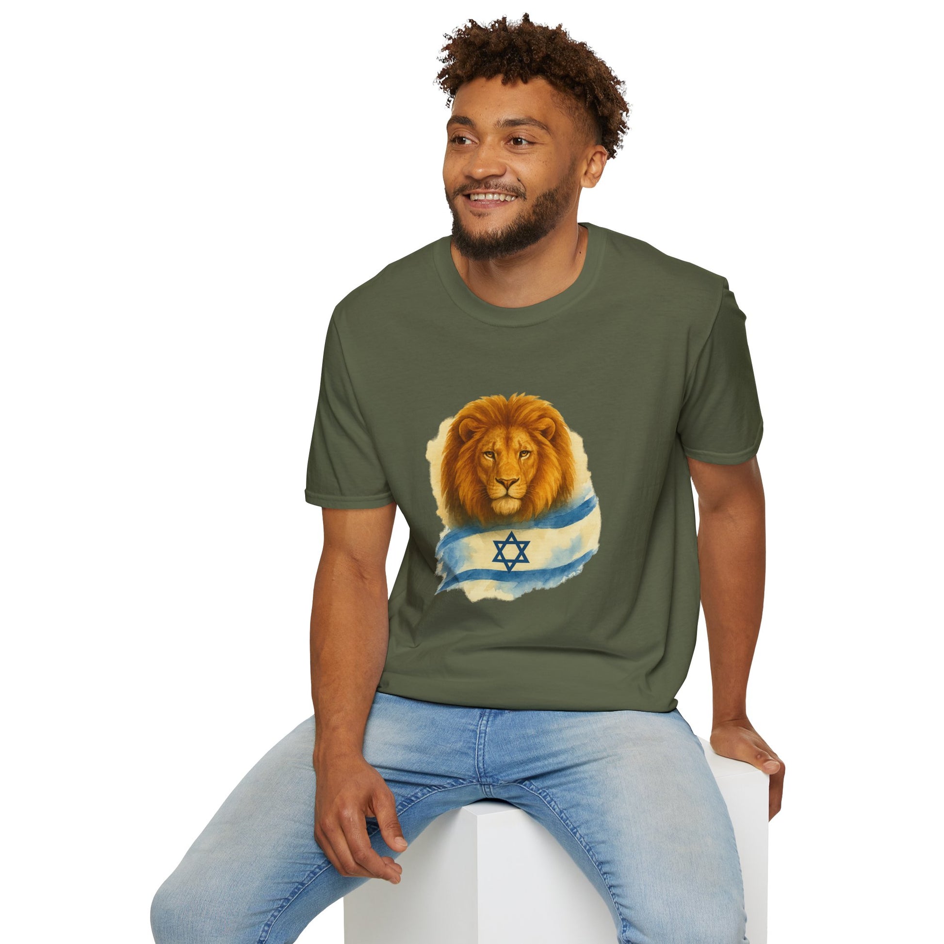 Lion Of Israel Unisex Softstyle T-Shirt - American Zionist
