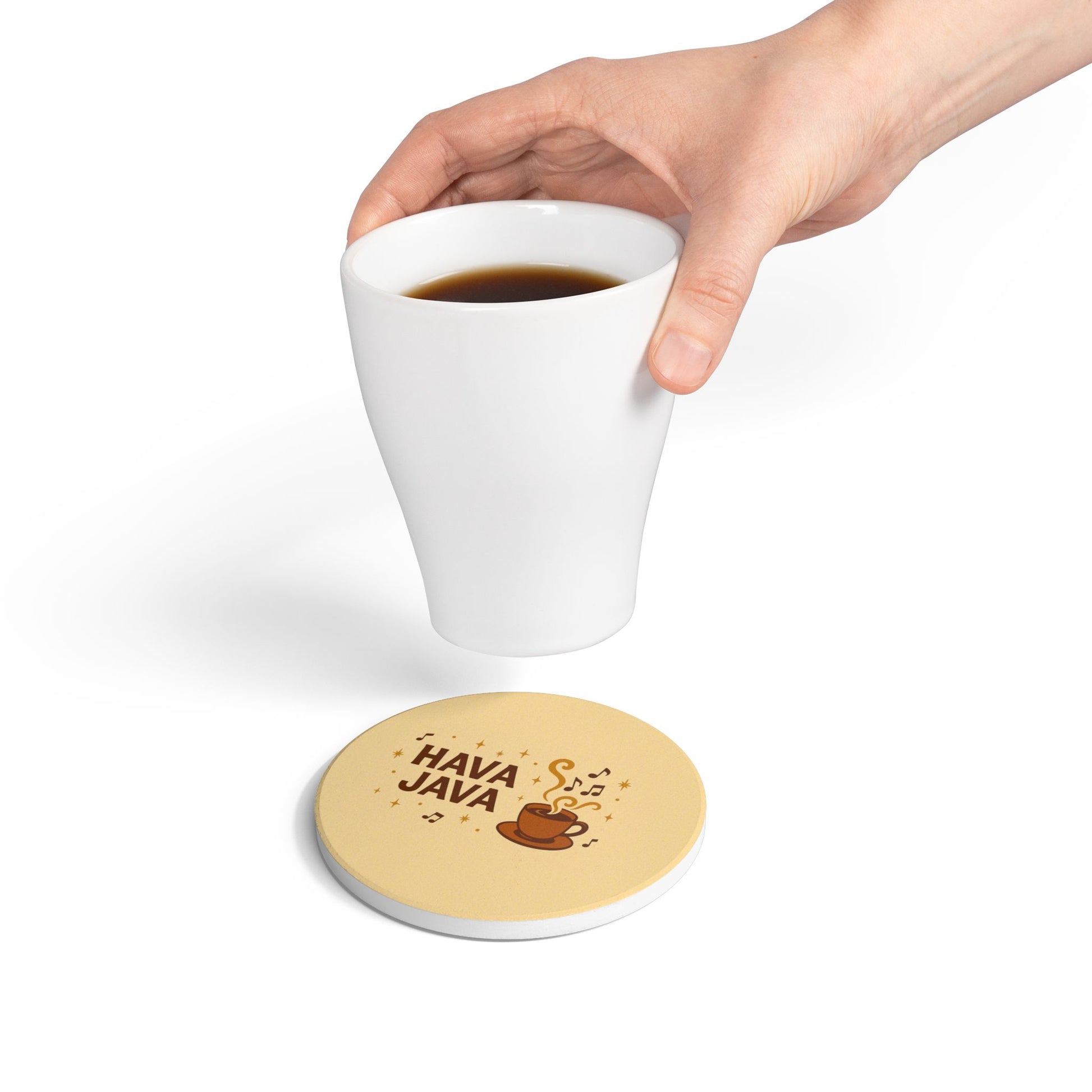 Hava Java Ceramic Coaster - American Zionist