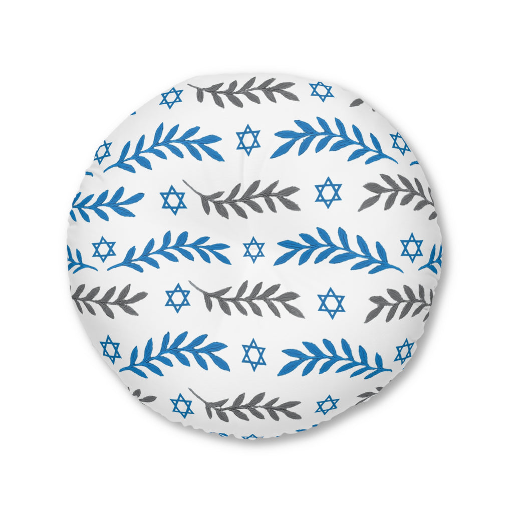 Olive and Shield Tufted Floor Pillow, Round - American Zionist