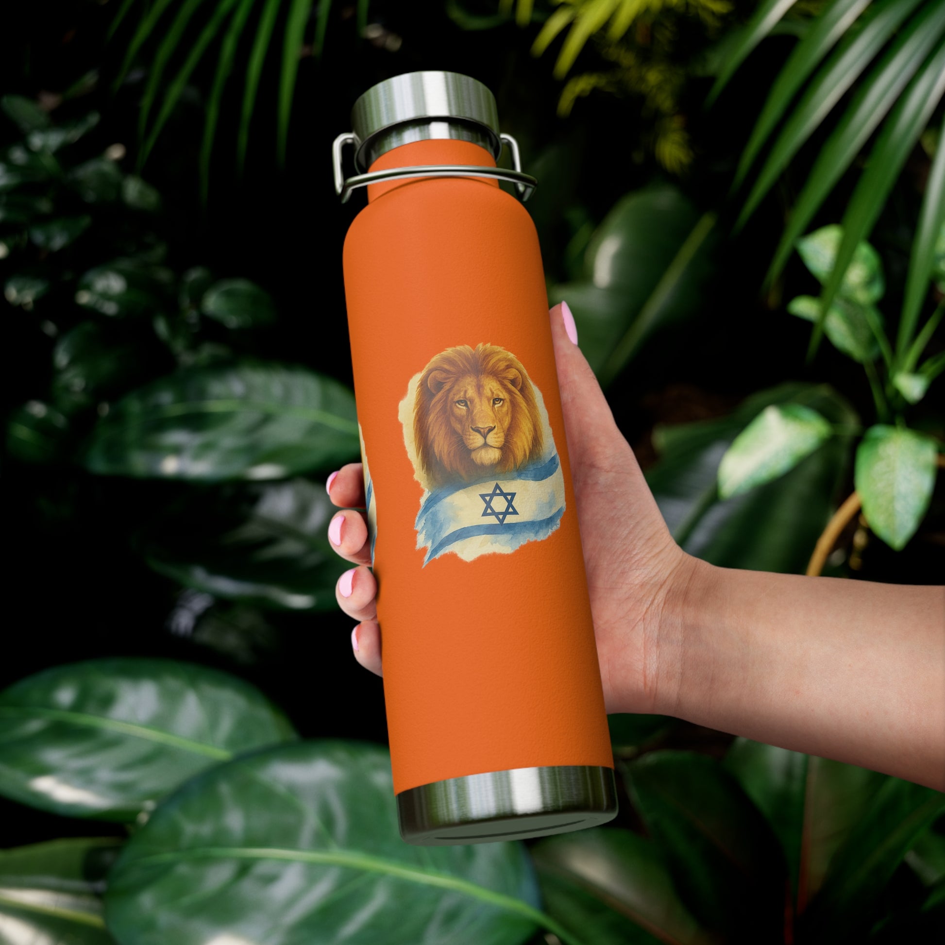 Lion Of Israel Copper Vacuum Insulated Bottle, 22oz - American Zionist