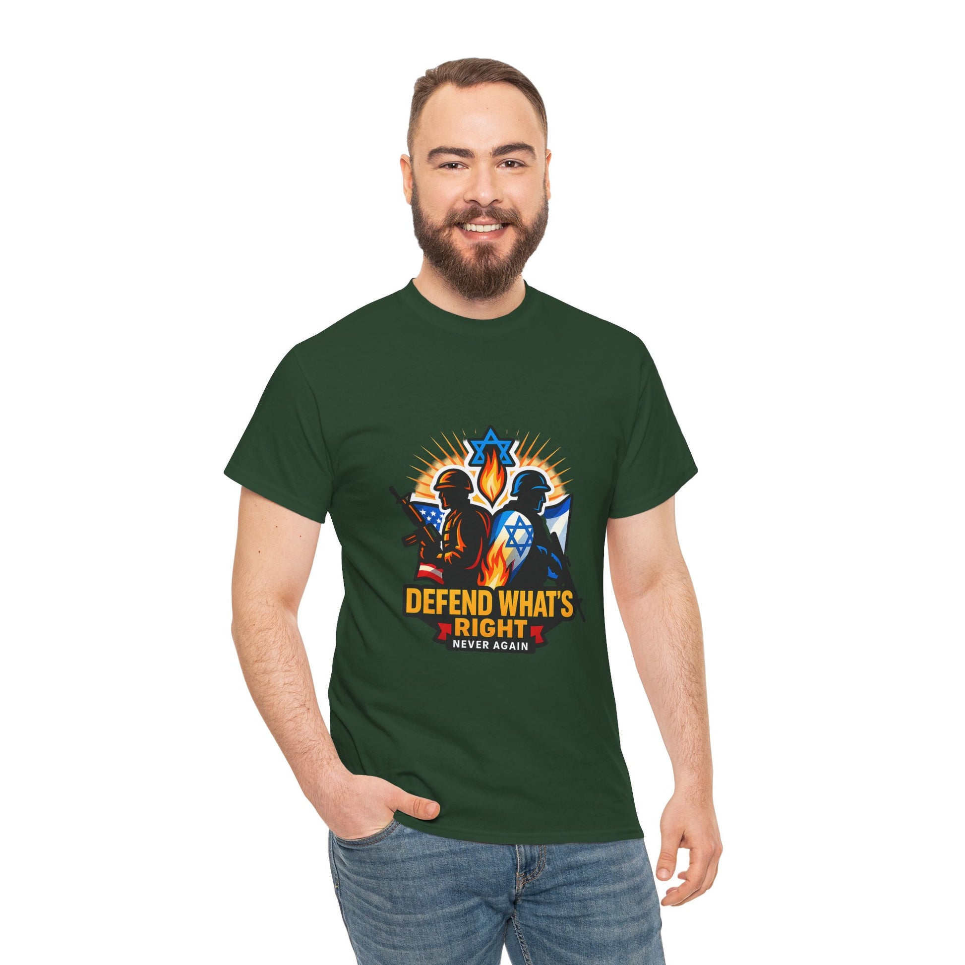 Defend Whats Right Unisex Heavy Cotton Tee - American Zionist