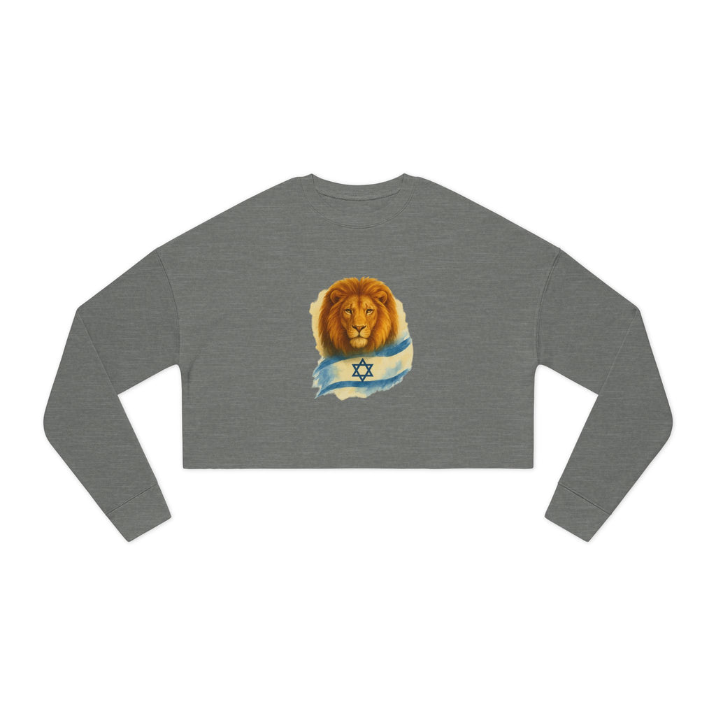 Lion Of Israel Women's Cropped Sweatshirt - American Zionist