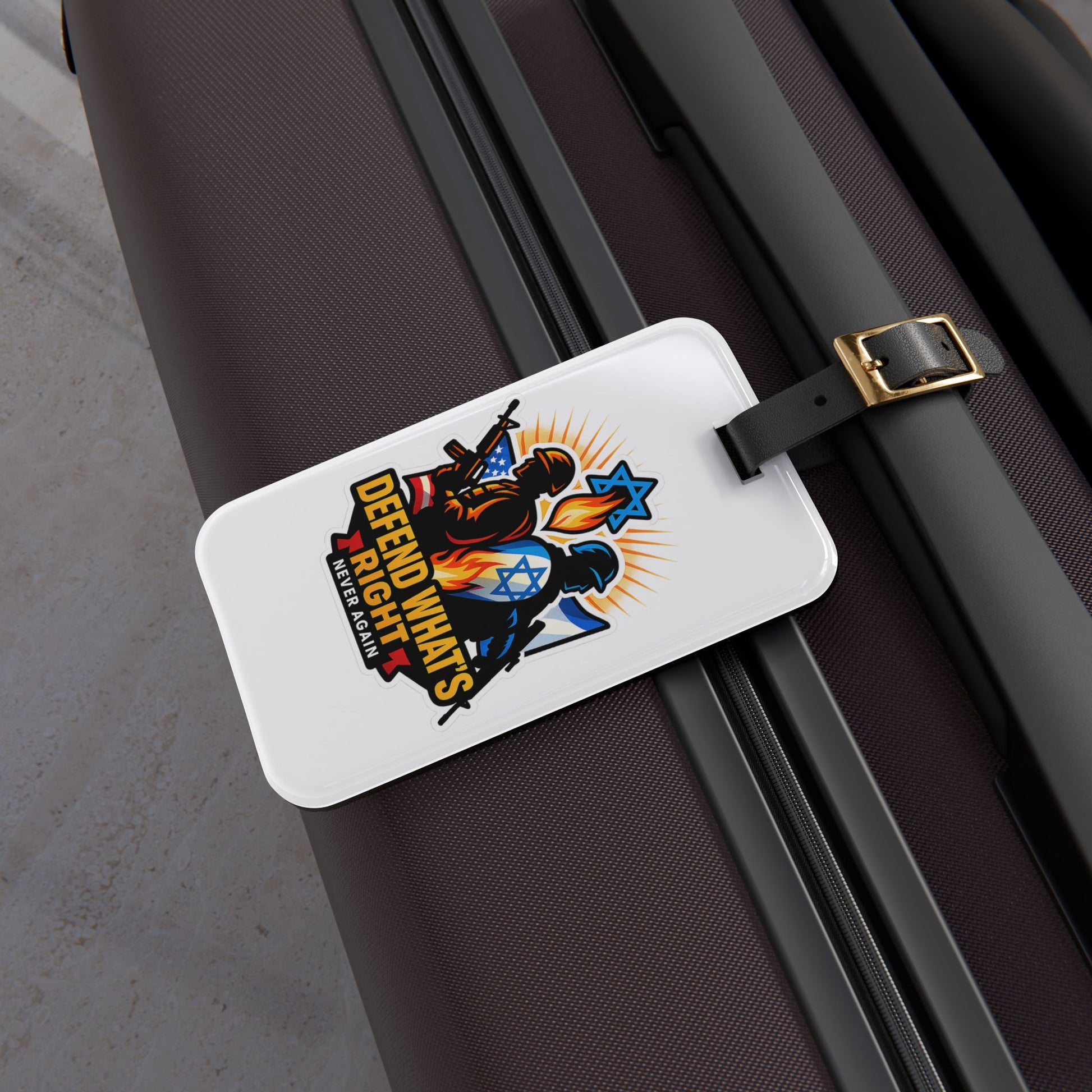 Defend What's Right Luggage Tag - American Zionist