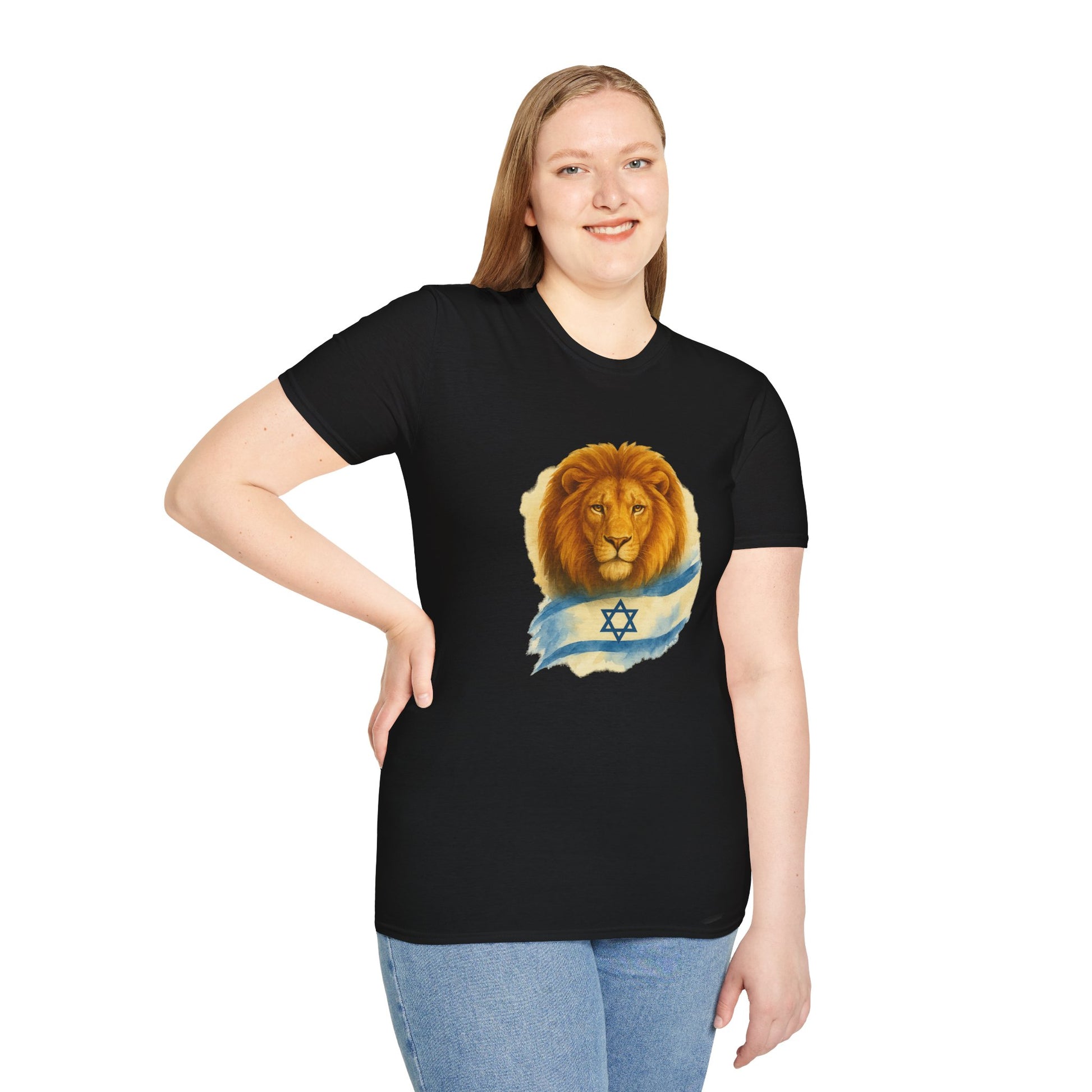 Lion Of Israel Unisex Softstyle T-Shirt - American Zionist