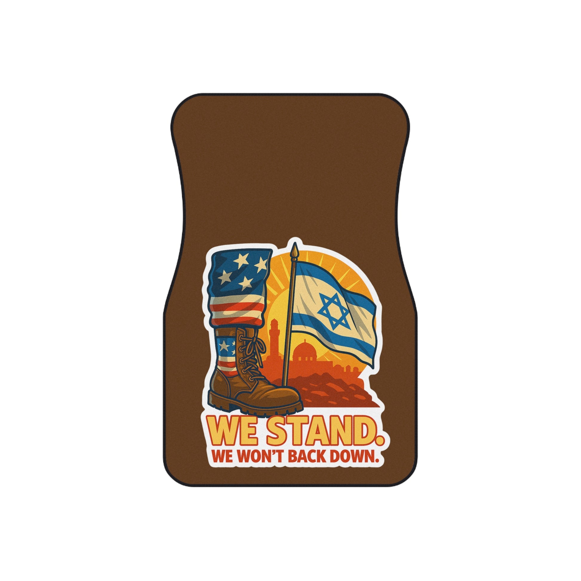 We Stand Car Mats (2x Front) - American Zionist