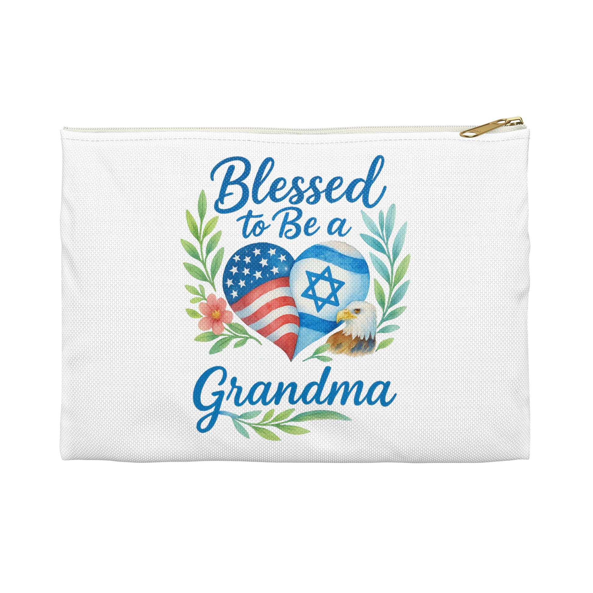 Blessed To Be A Grandma Accessory Pouch - American Zionist