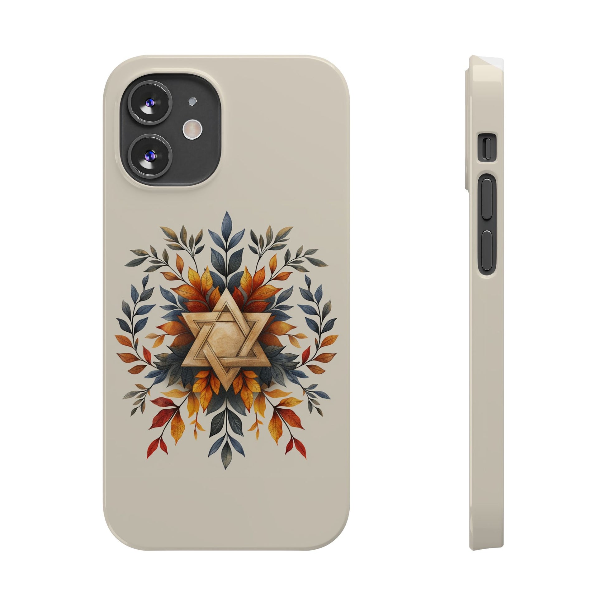 Star of David Wreath Slim Phone Cases - American Zionist