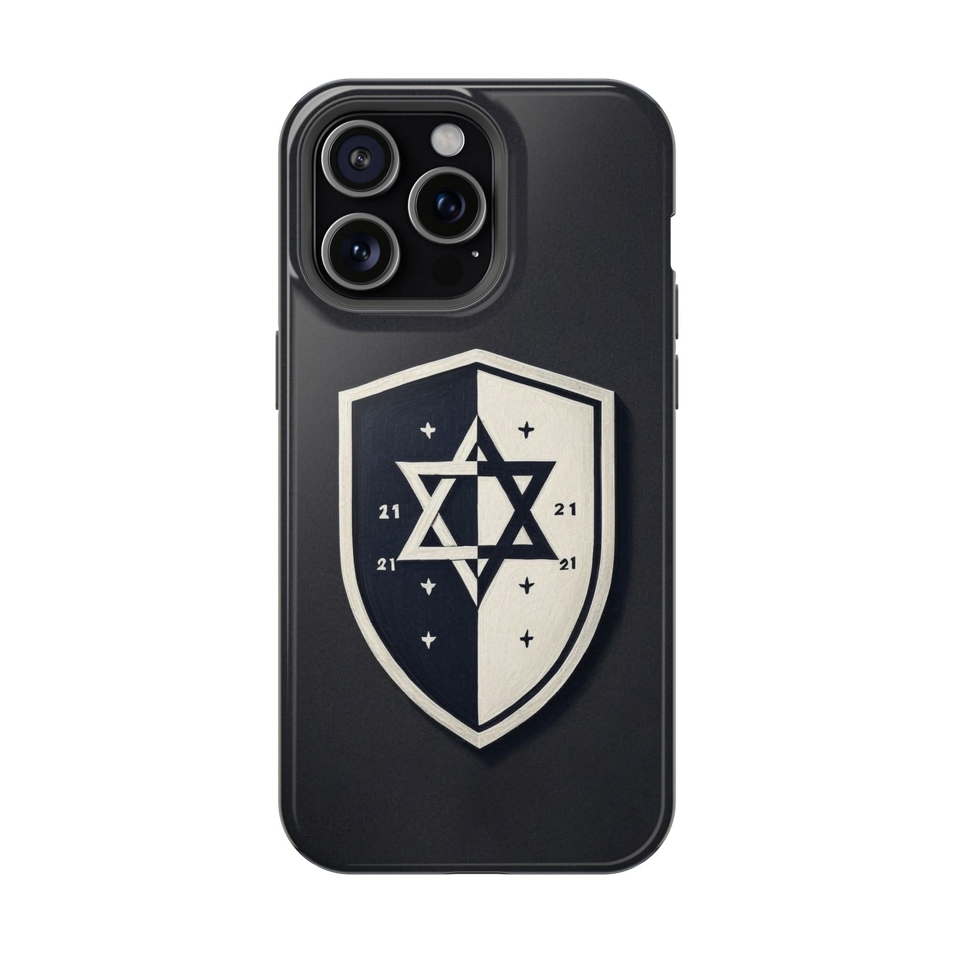 Black and White Shield Magnetic Tough Cases - American Zionist