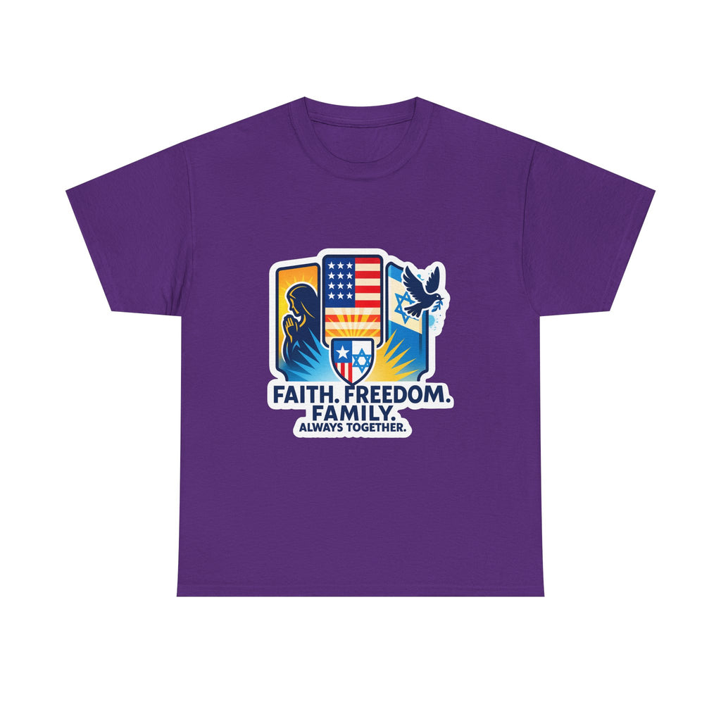 Shield Of Togetherness Unisex Heavy Cotton Tee - American Zionist