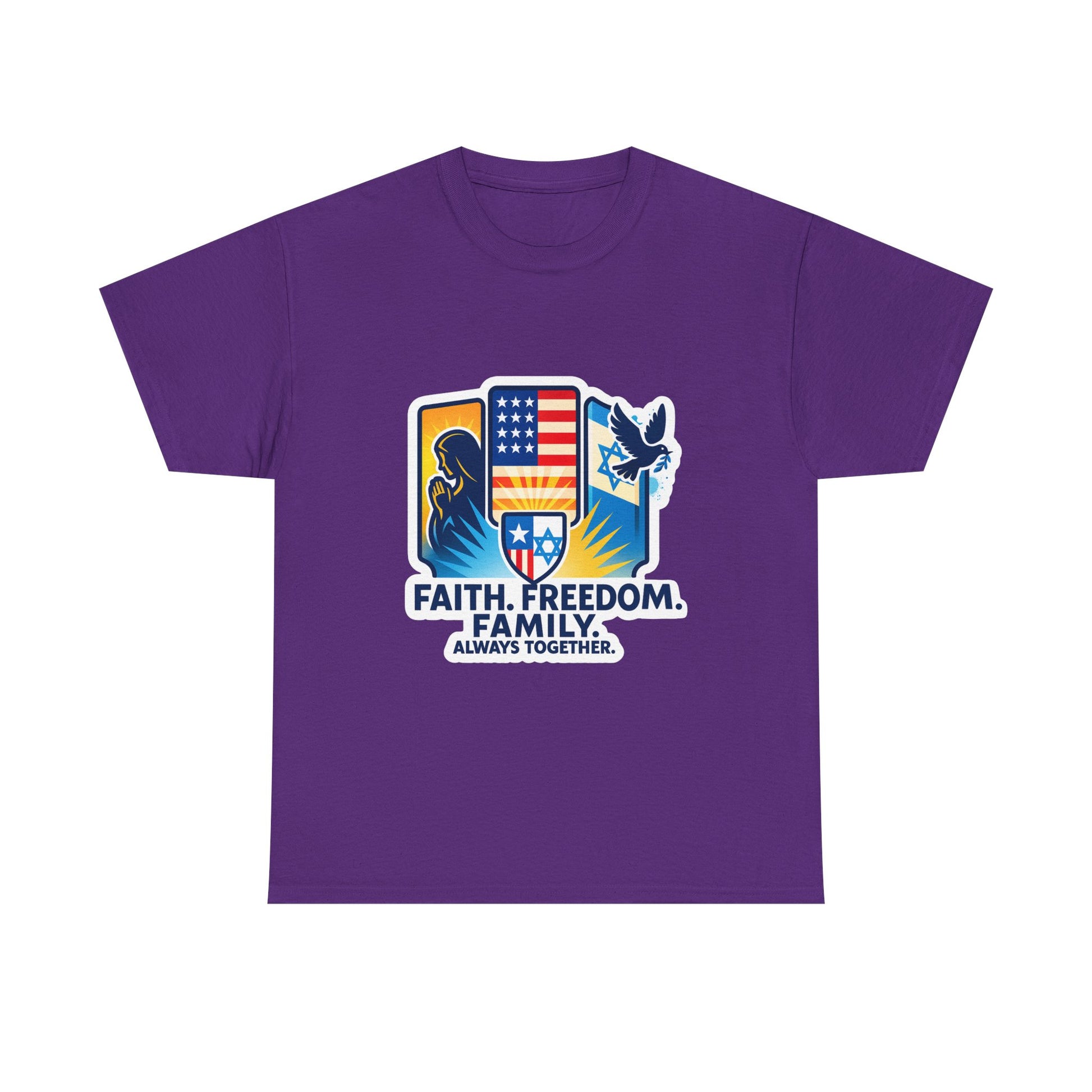 Shield Of Togetherness Unisex Heavy Cotton Tee - American Zionist