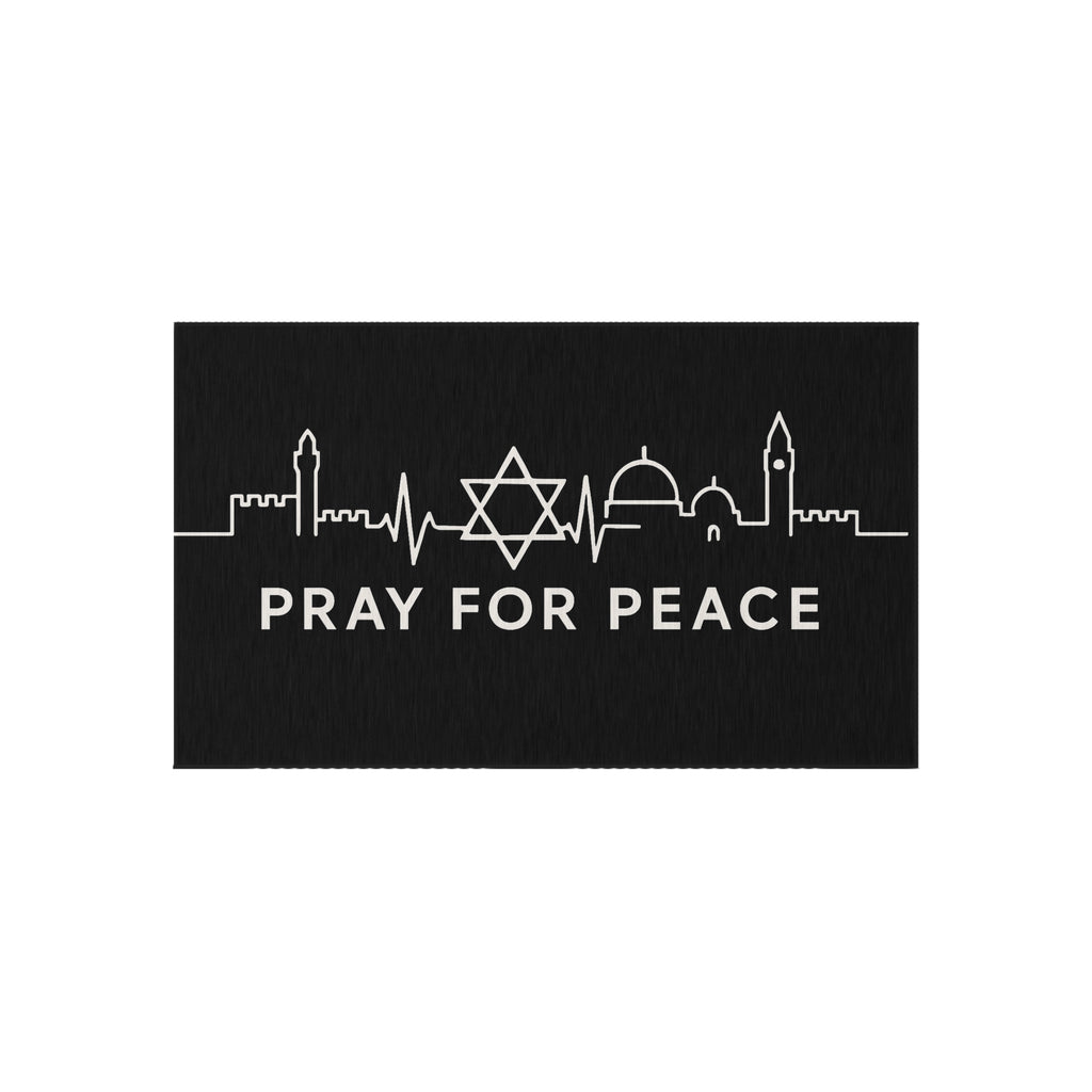 Pray For Peace Outdoor Rug - American Zionist