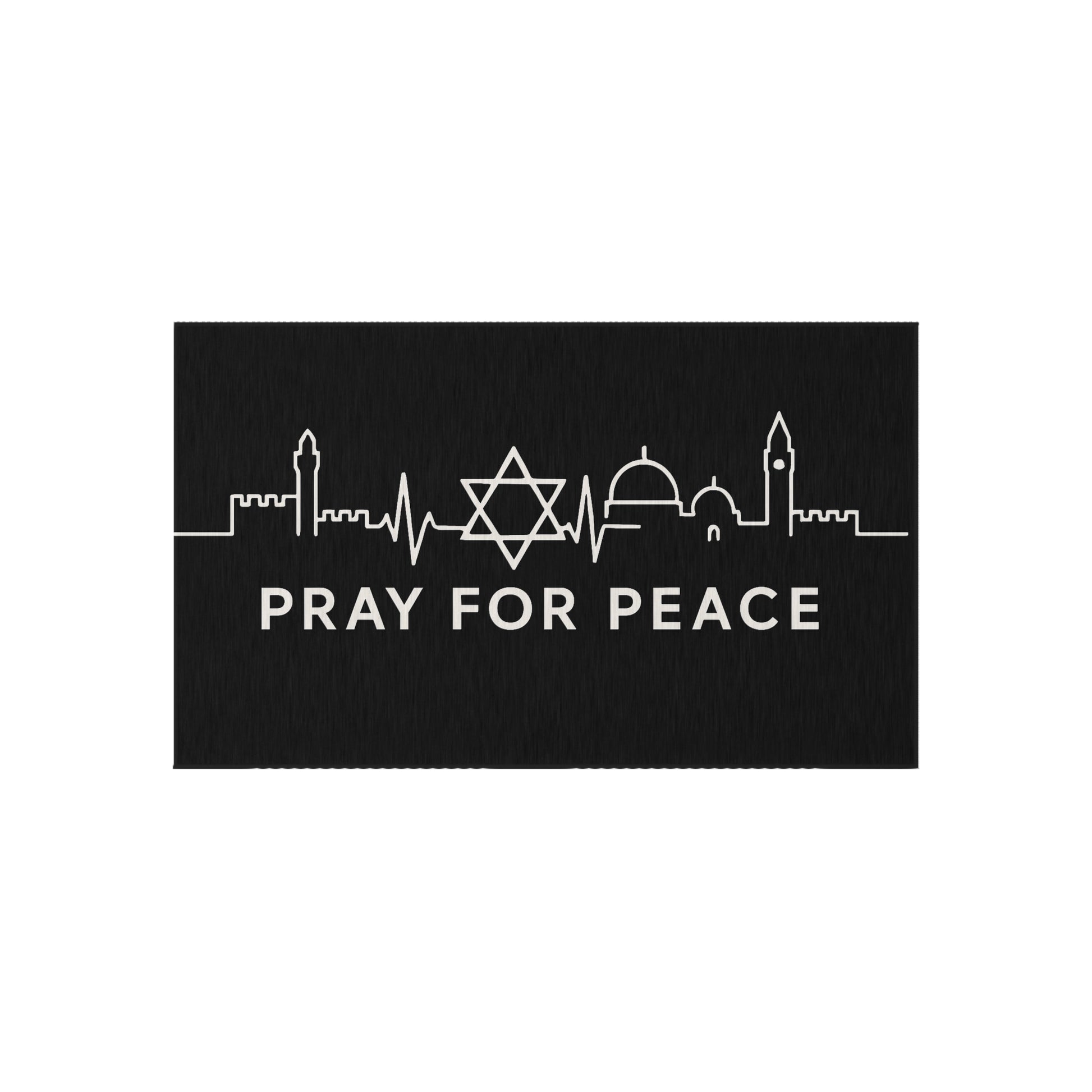 Pray For Peace Outdoor Rug - American Zionist