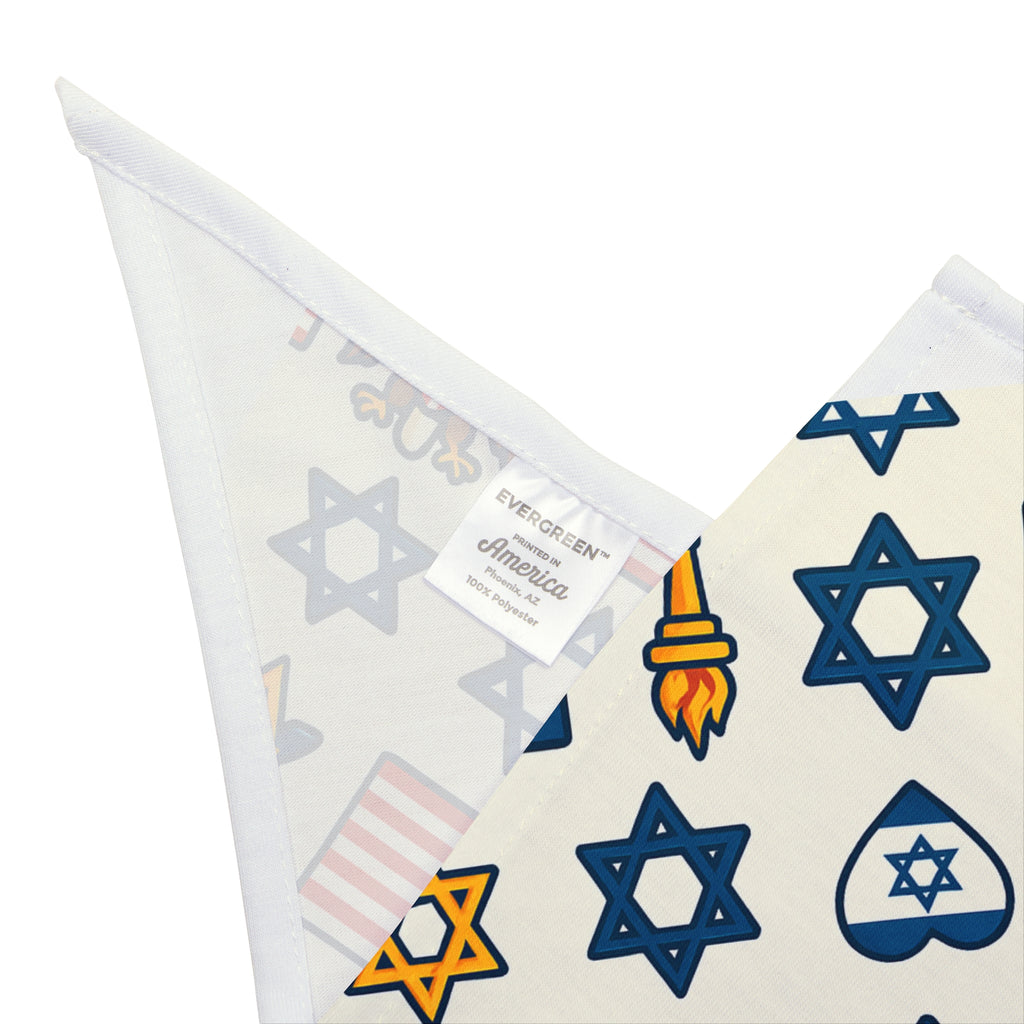 Israel Symbols Seamless Pet Bandana - American Zionist