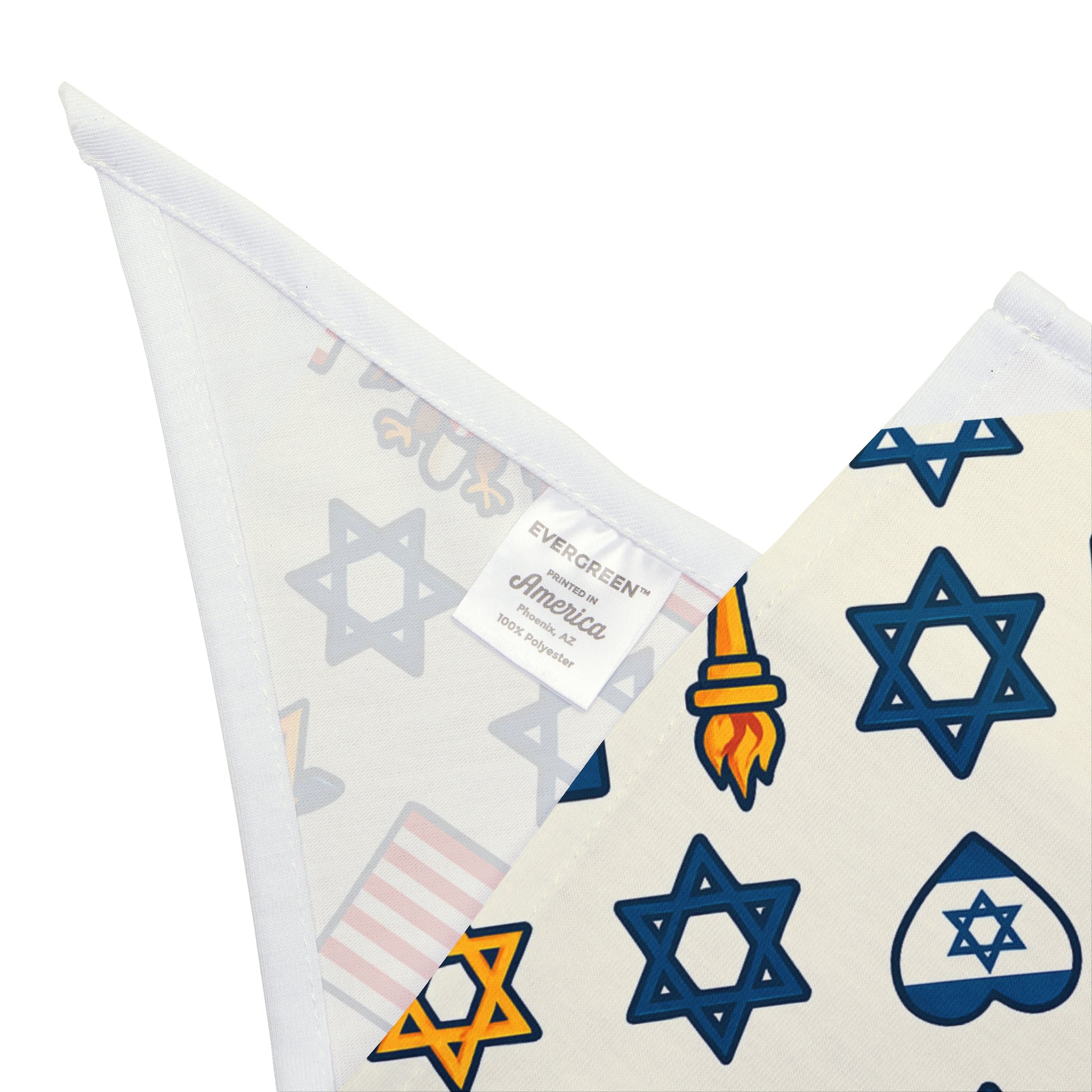 Israel Symbols Seamless Pet Bandana - American Zionist