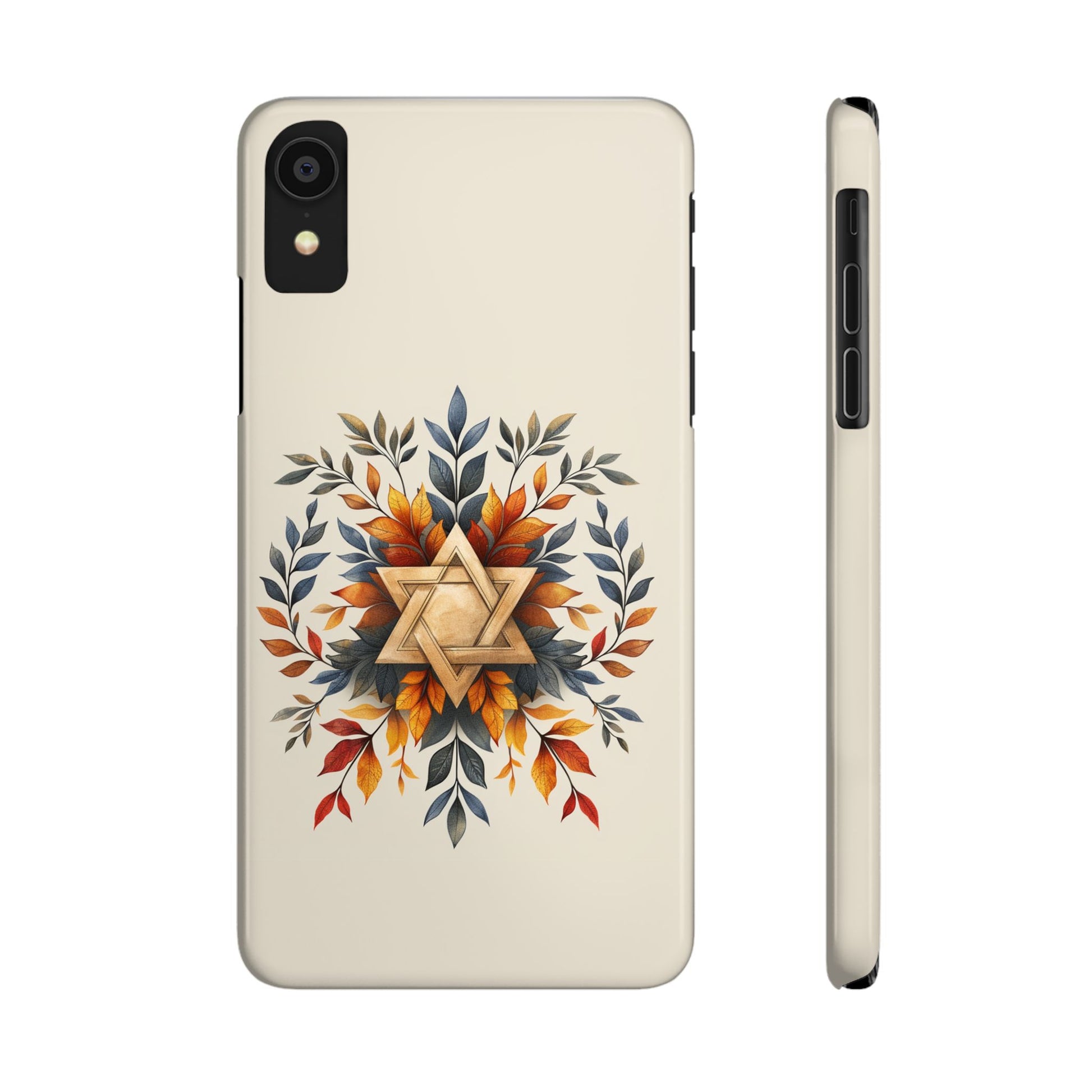 Star of David Wreath Slim Phone Cases - American Zionist
