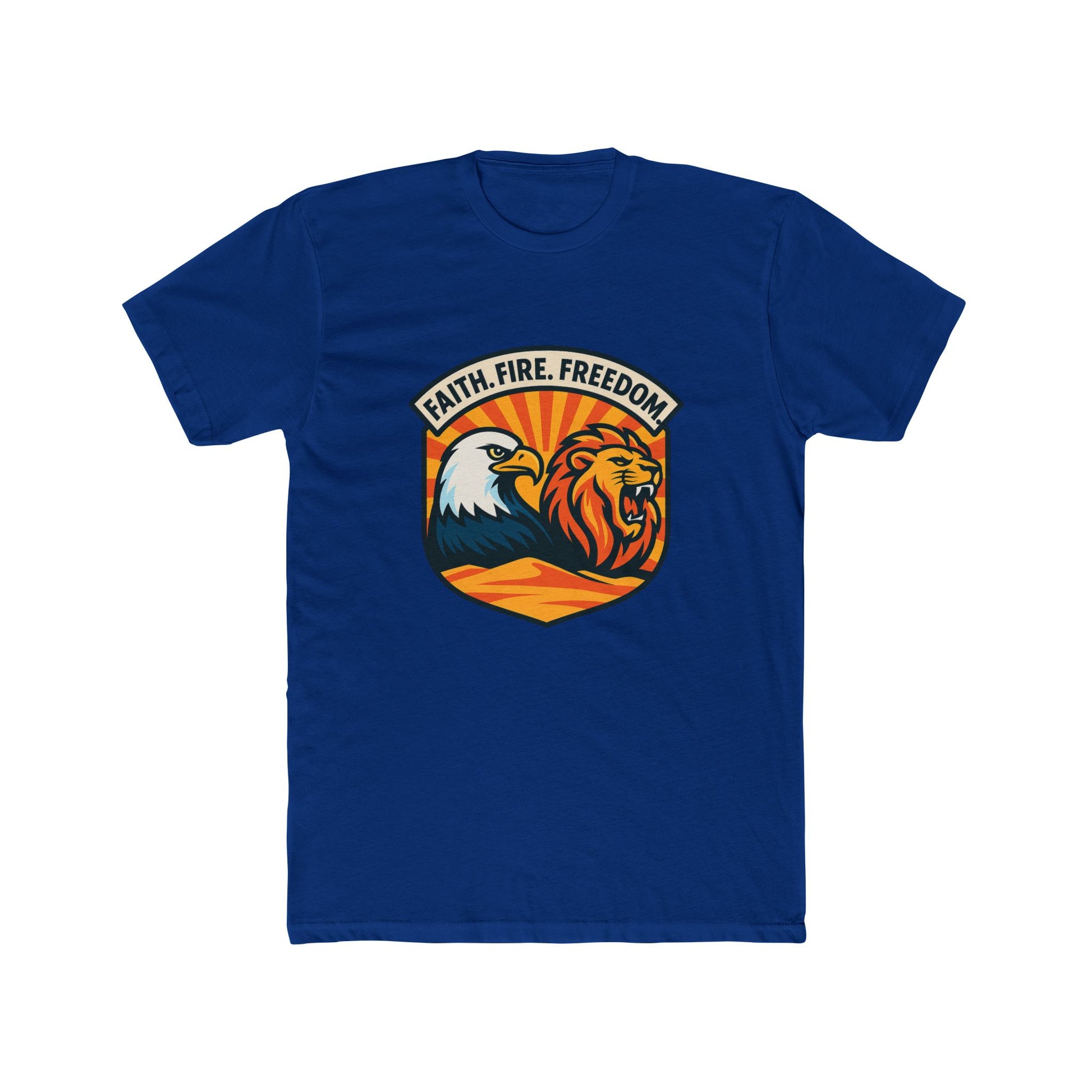 Lions Eagles Rise Unisex Cotton Crew Tee - American Zionist