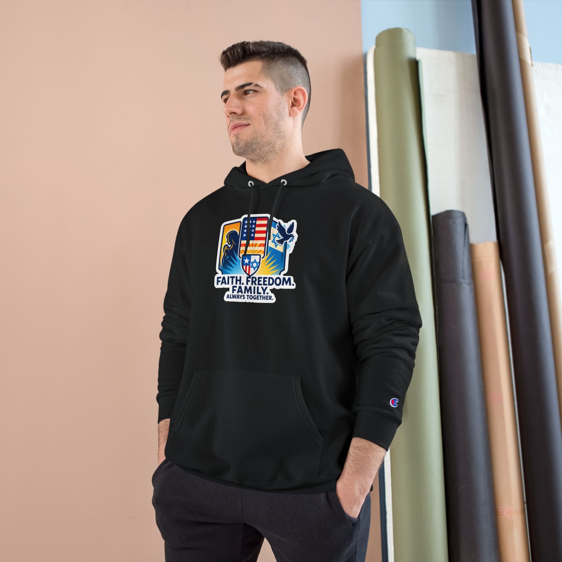 Faith Freedom Family Champion Hoodie - American Zionist