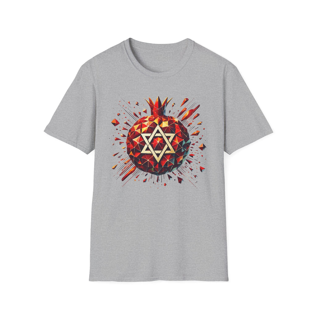 Pomegranate Star of David Unisex Softstyle T-Shirt - American Zionist