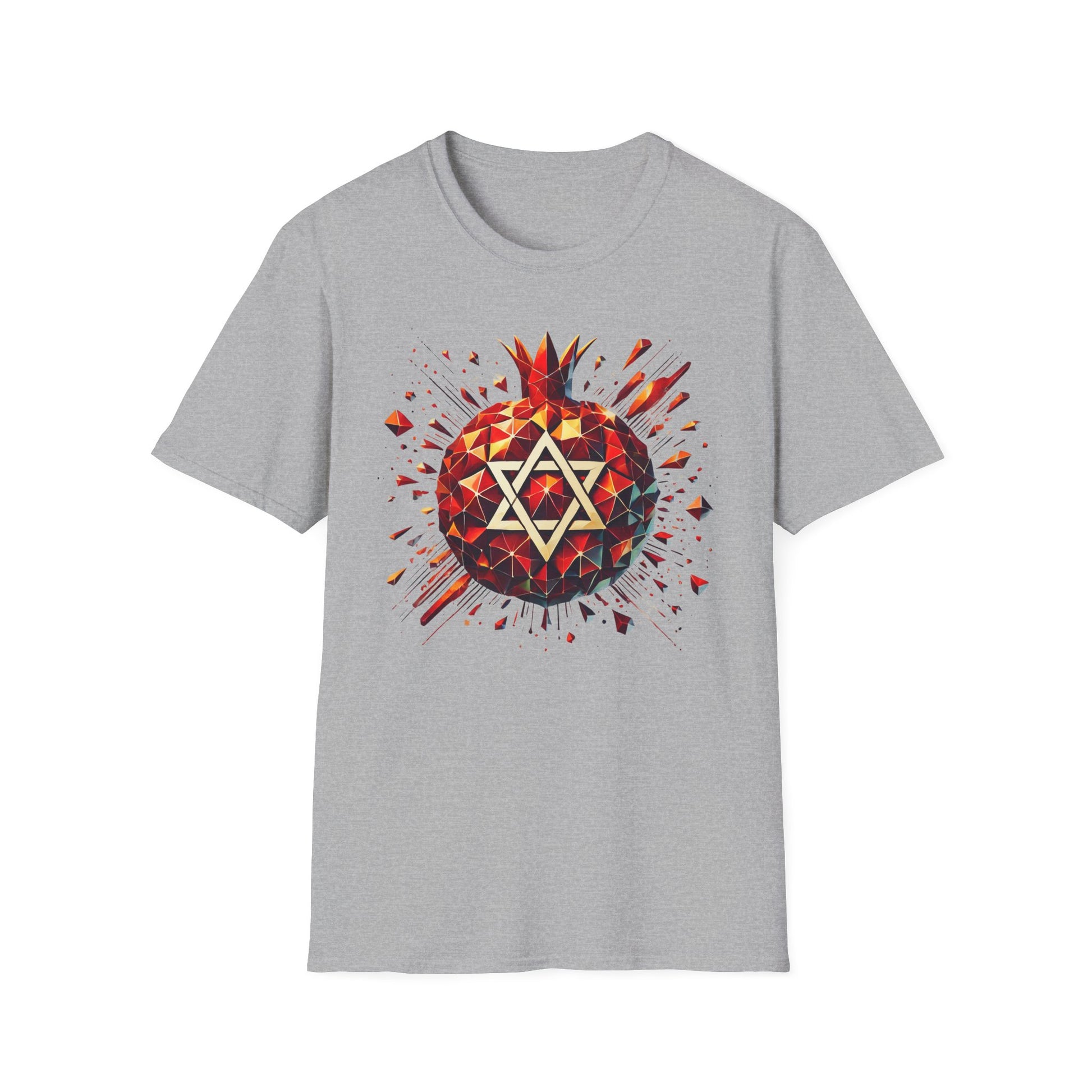 Pomegranate Star of David Unisex Softstyle T-Shirt - American Zionist
