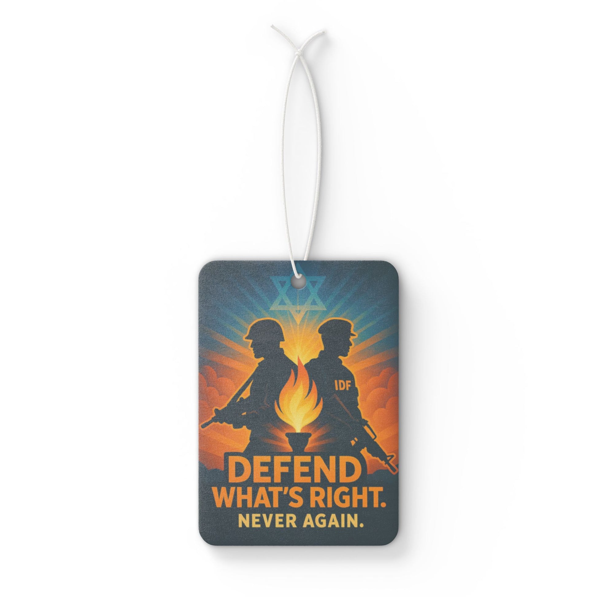 Defend Whats Right Car Air Freshener - American Zionist