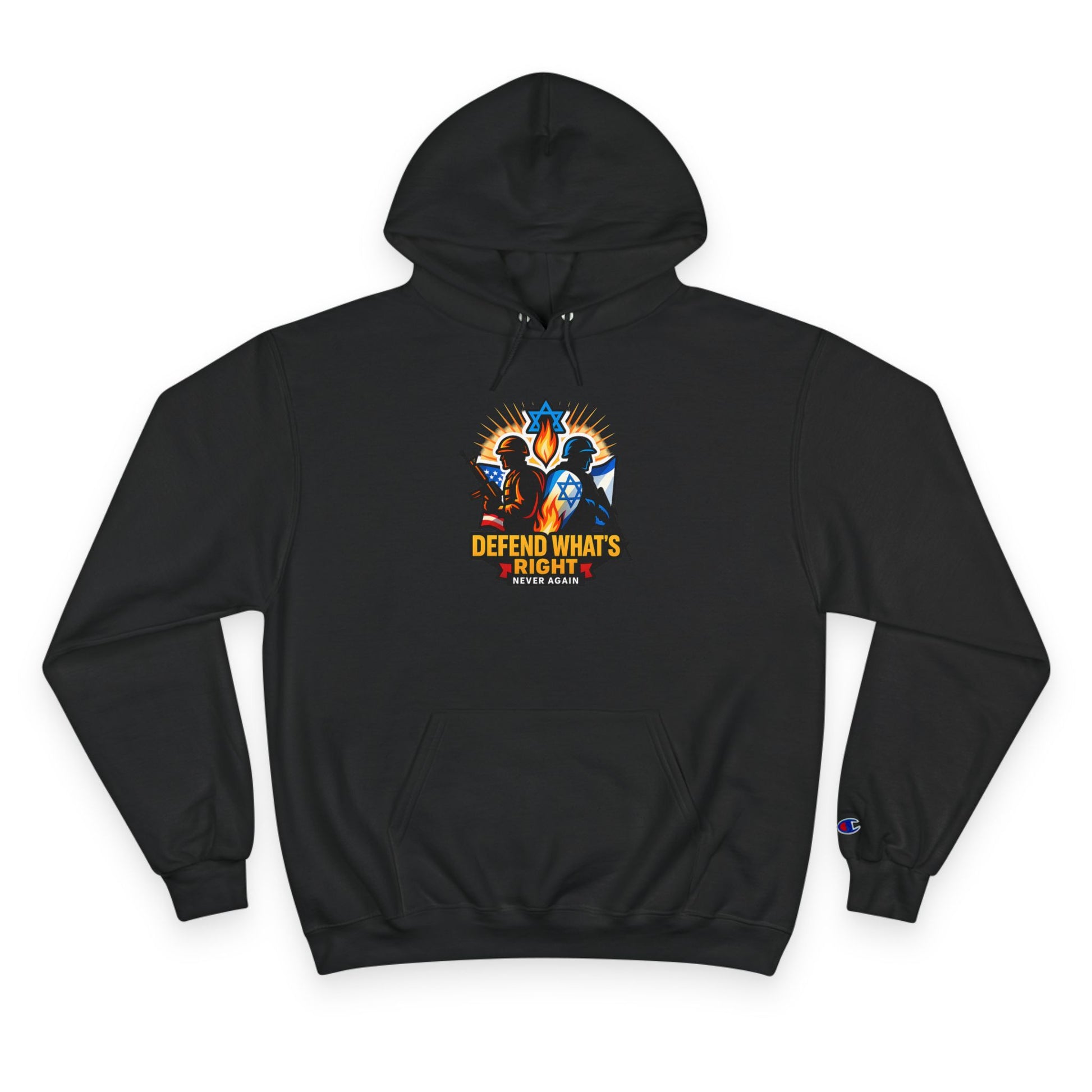 Defend What's Right Champion Hoodie - American Zionist