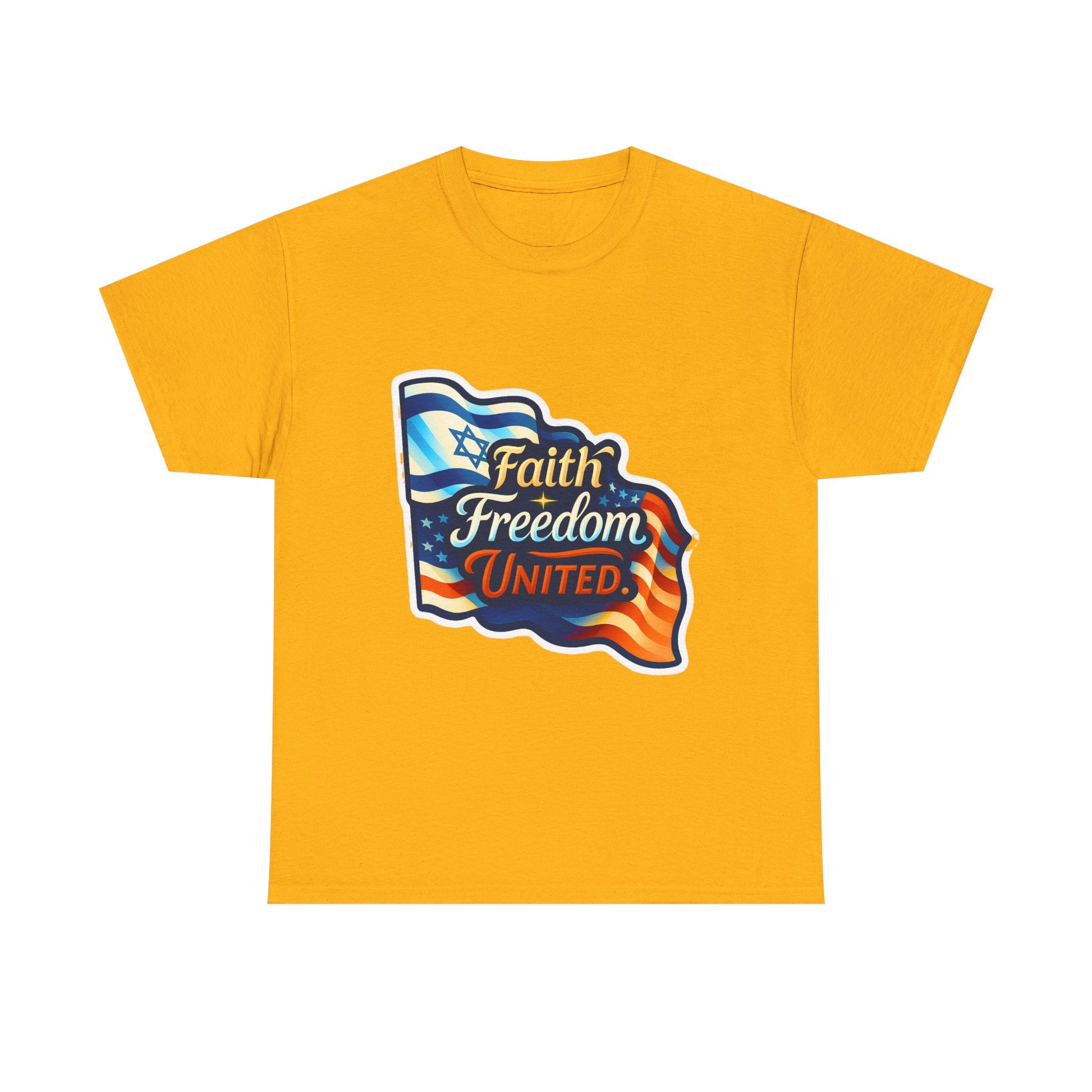 Faith Freedom United Unisex Heavy Cotton Tee - American Zionist
