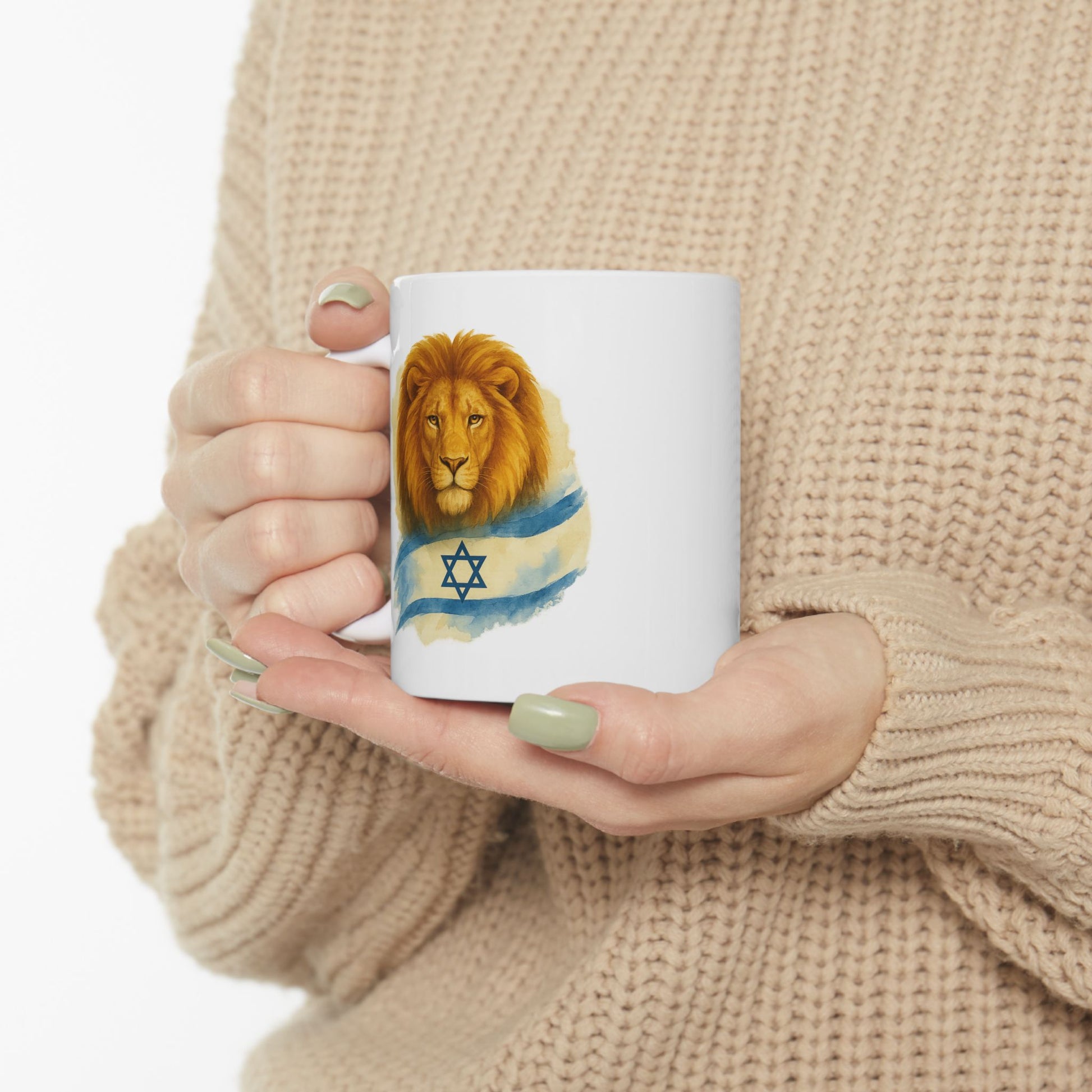 Lion Of Israel Ceramic Mug, (11oz, 15oz) - American Zionist