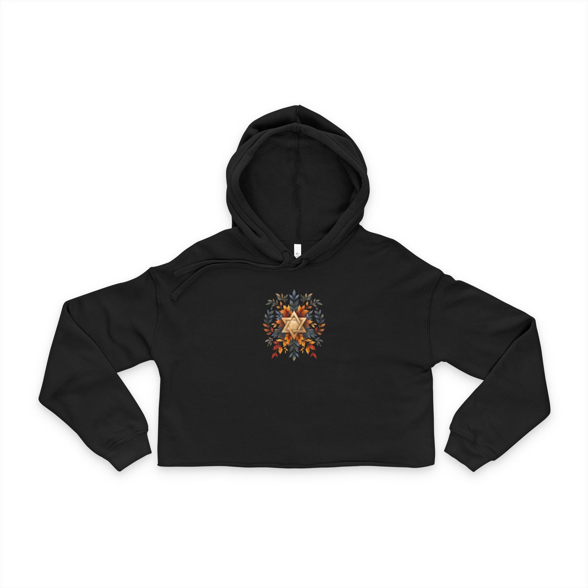 Star of David Wreath Women's Cropped Hoodie - American Zionist