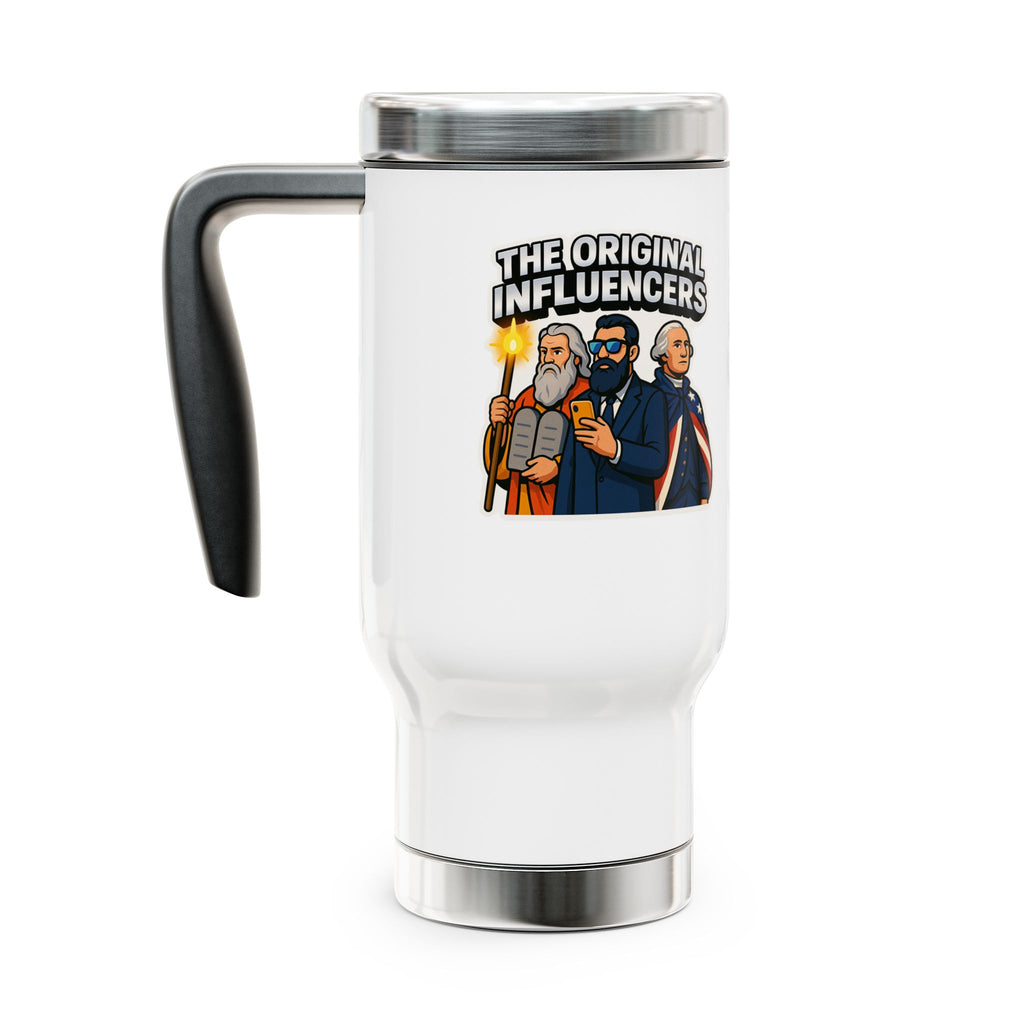 Bright Original Influencers Stainless Steel Travel Mug with Handle, 14oz - American Zionist