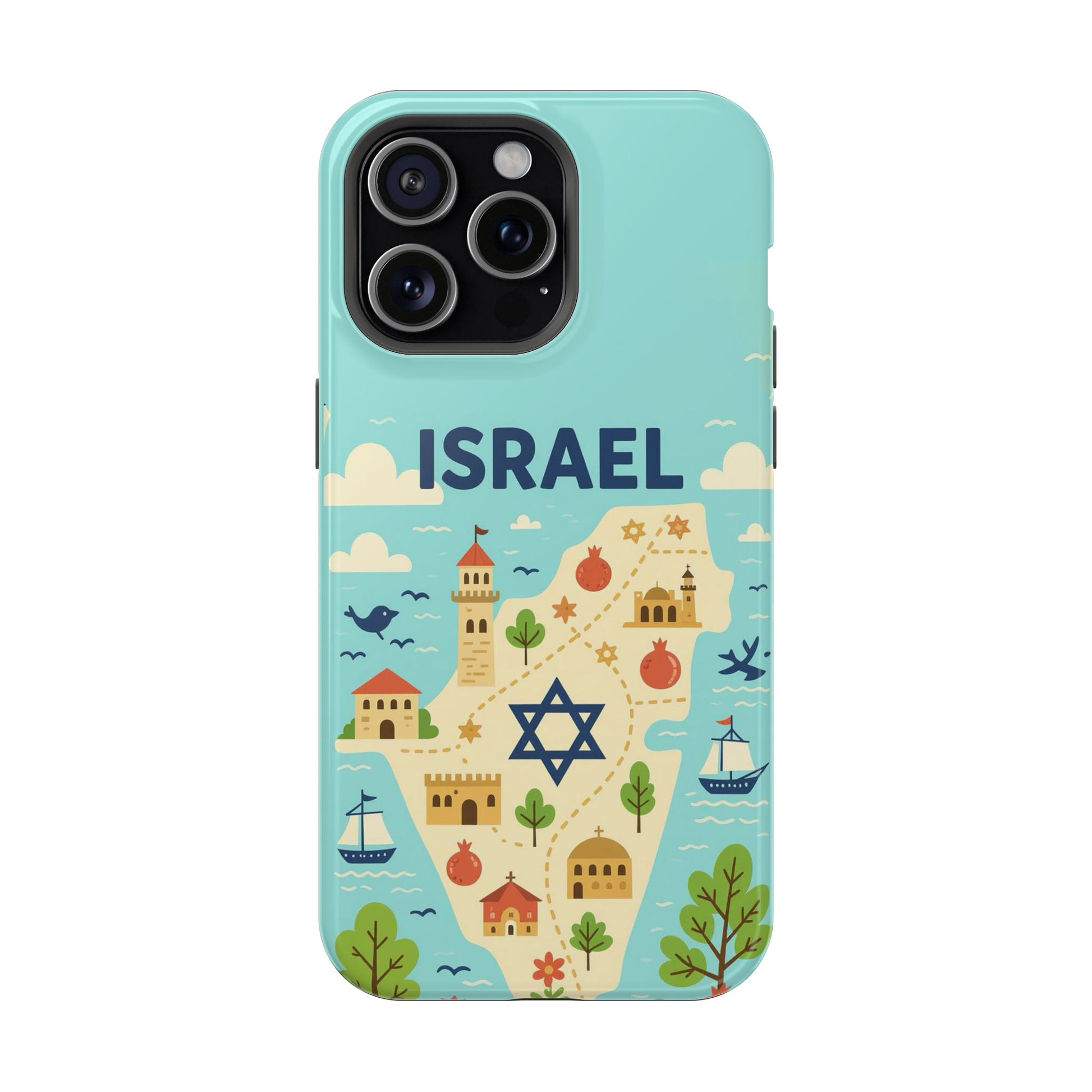 Map of Israel Magnetic Tough Cases - American Zionist
