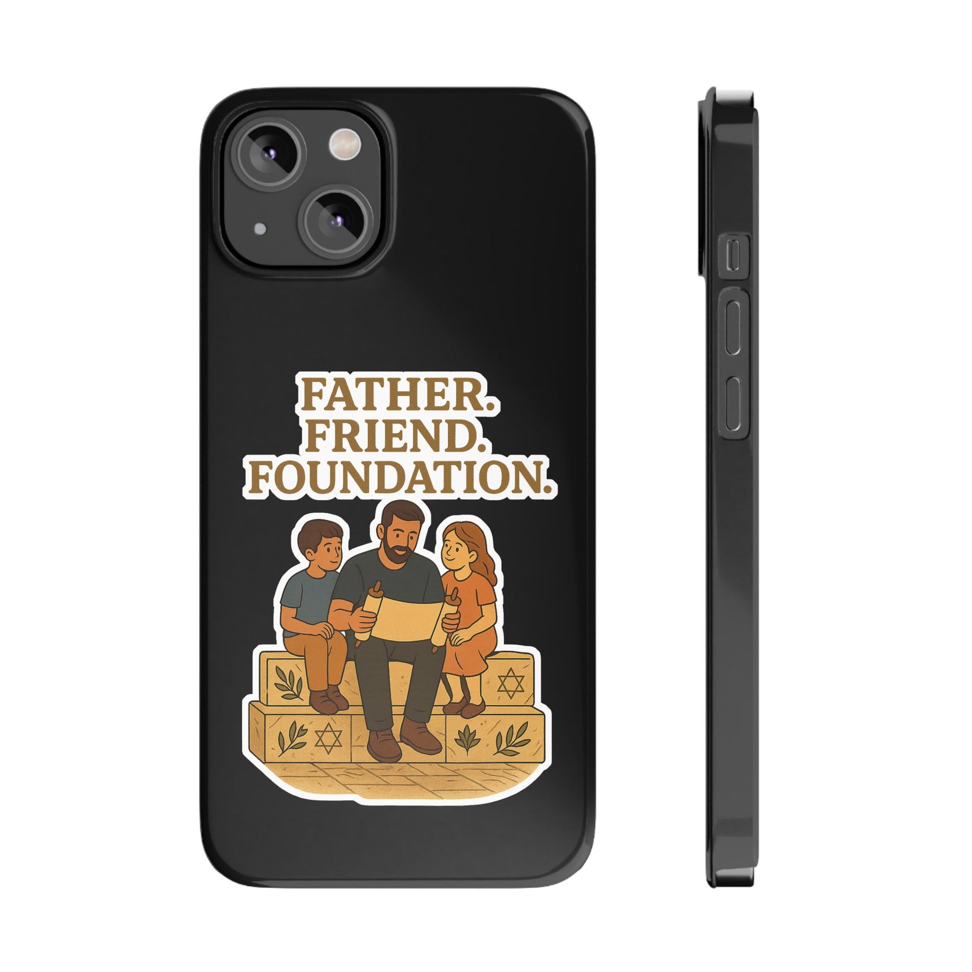 Father Friend Foundation Slim Phone Cases - American Zionist