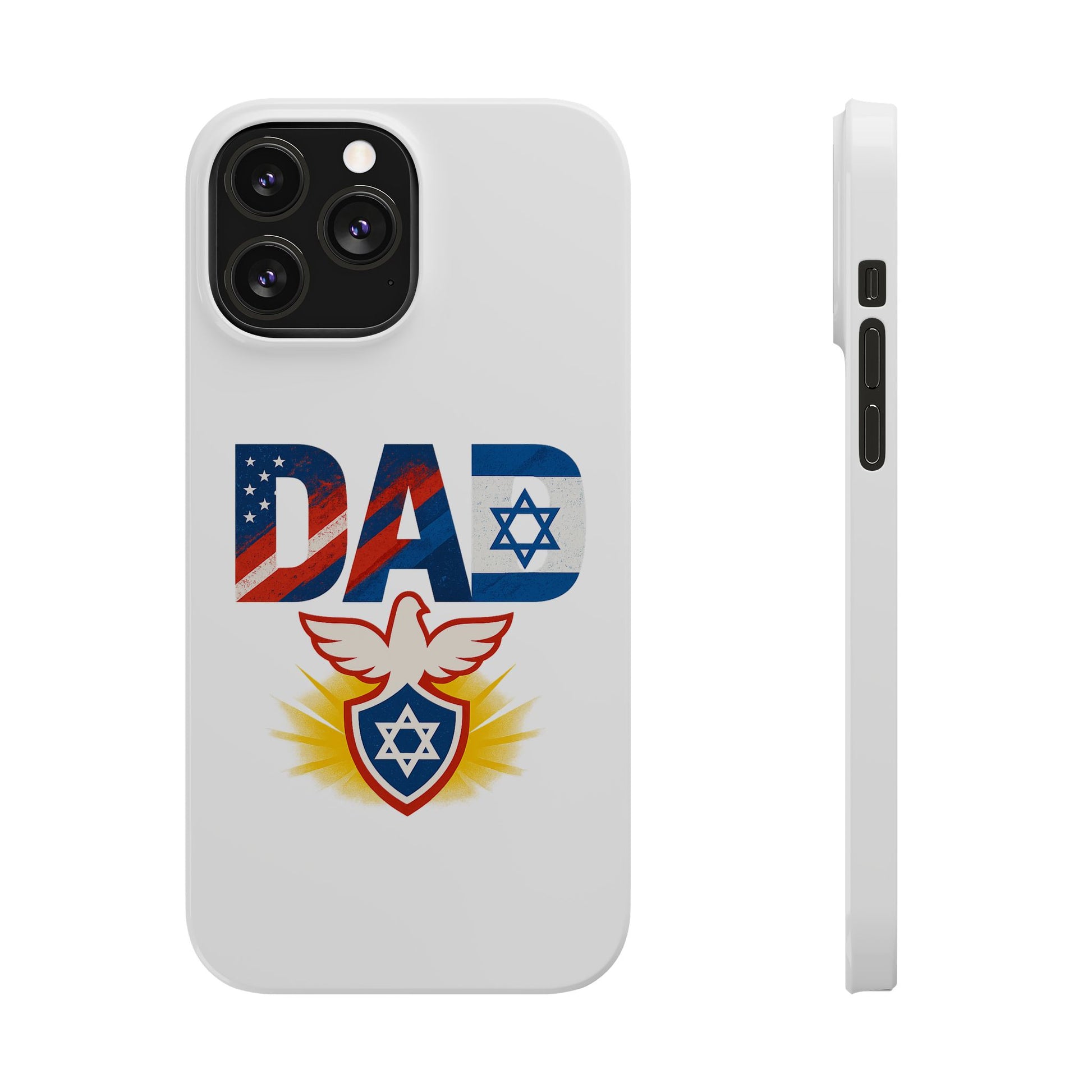 Patriotic Dad Slim Phone Cases - American Zionist