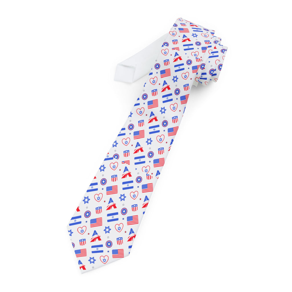 Zionist Heart Pattern Necktie - American Zionist