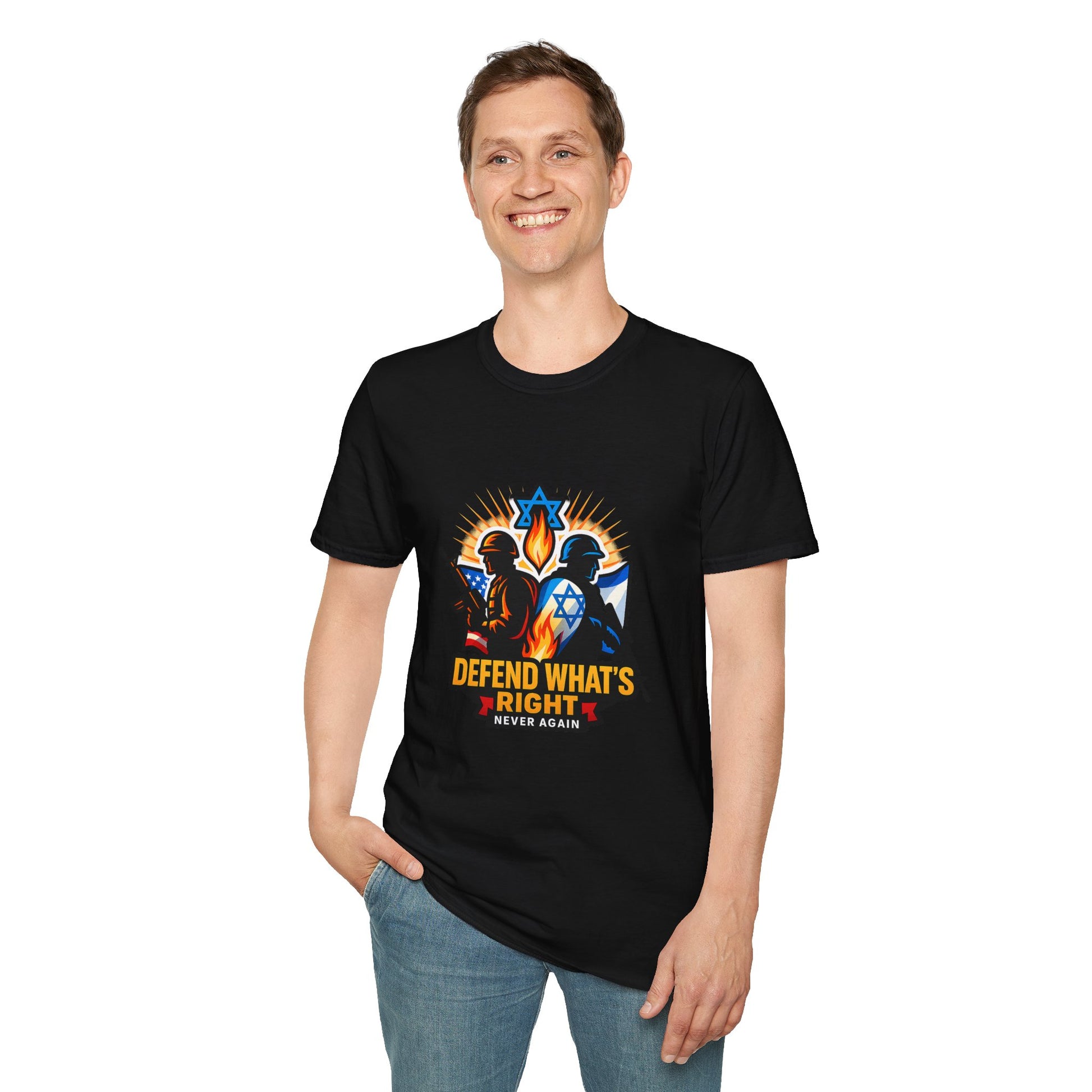Defend What's Right Unisex Softstyle T-Shirt - American Zionist